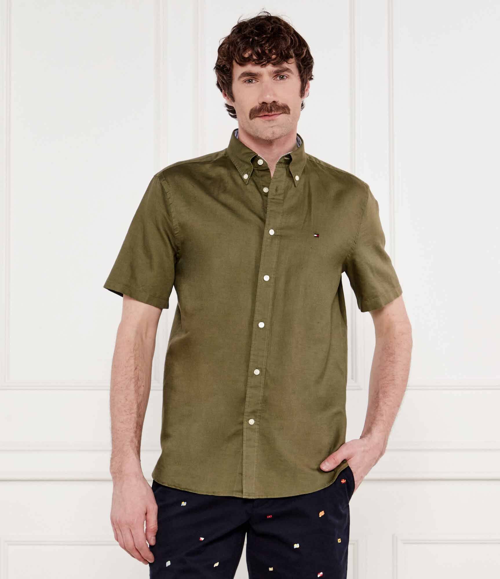 Tommy Hilfiger Cămașă | Regular Fit | cu adaos de in