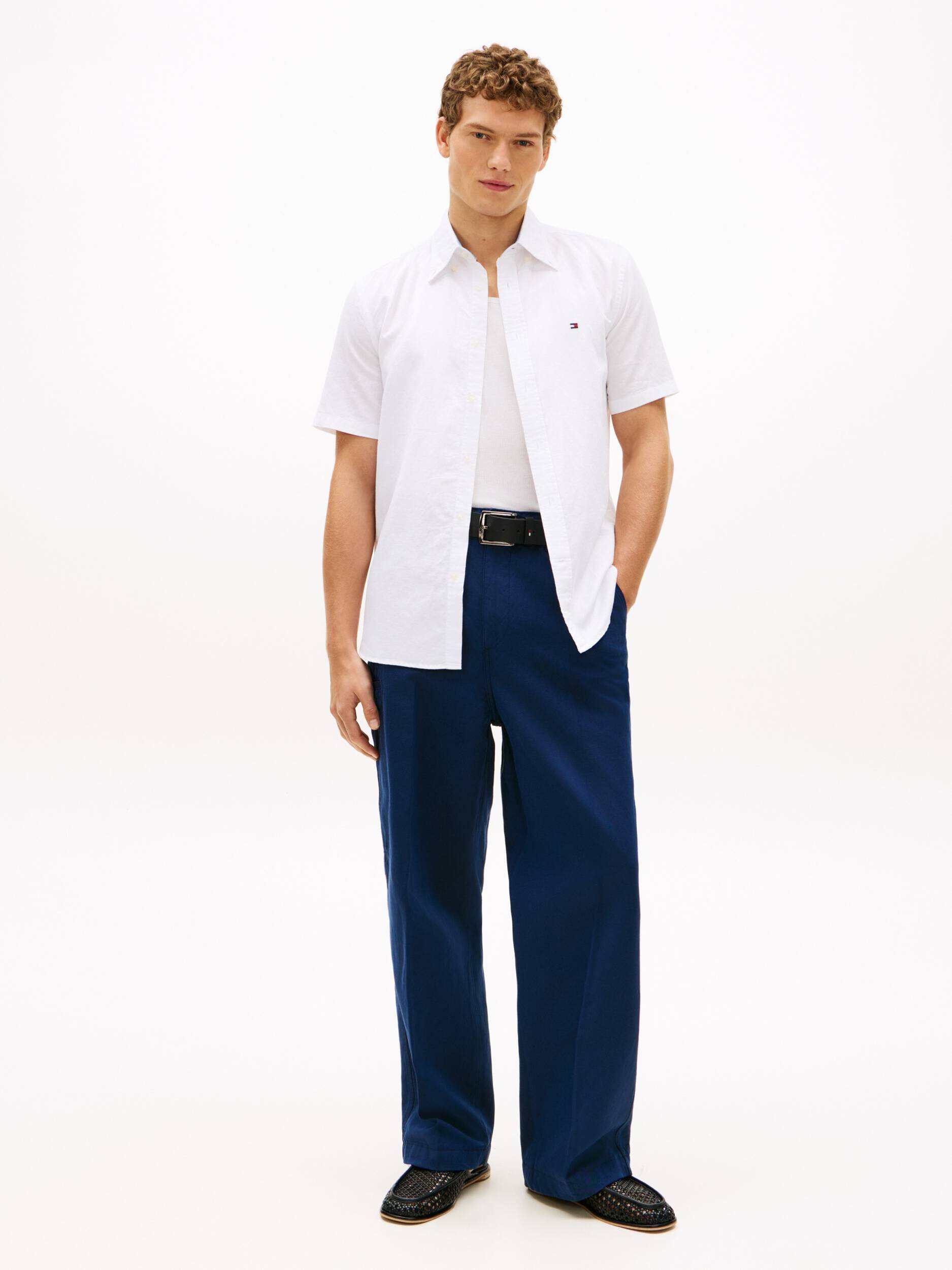 Tommy Hilfiger Cămașă | regular fit | cu adaos de in