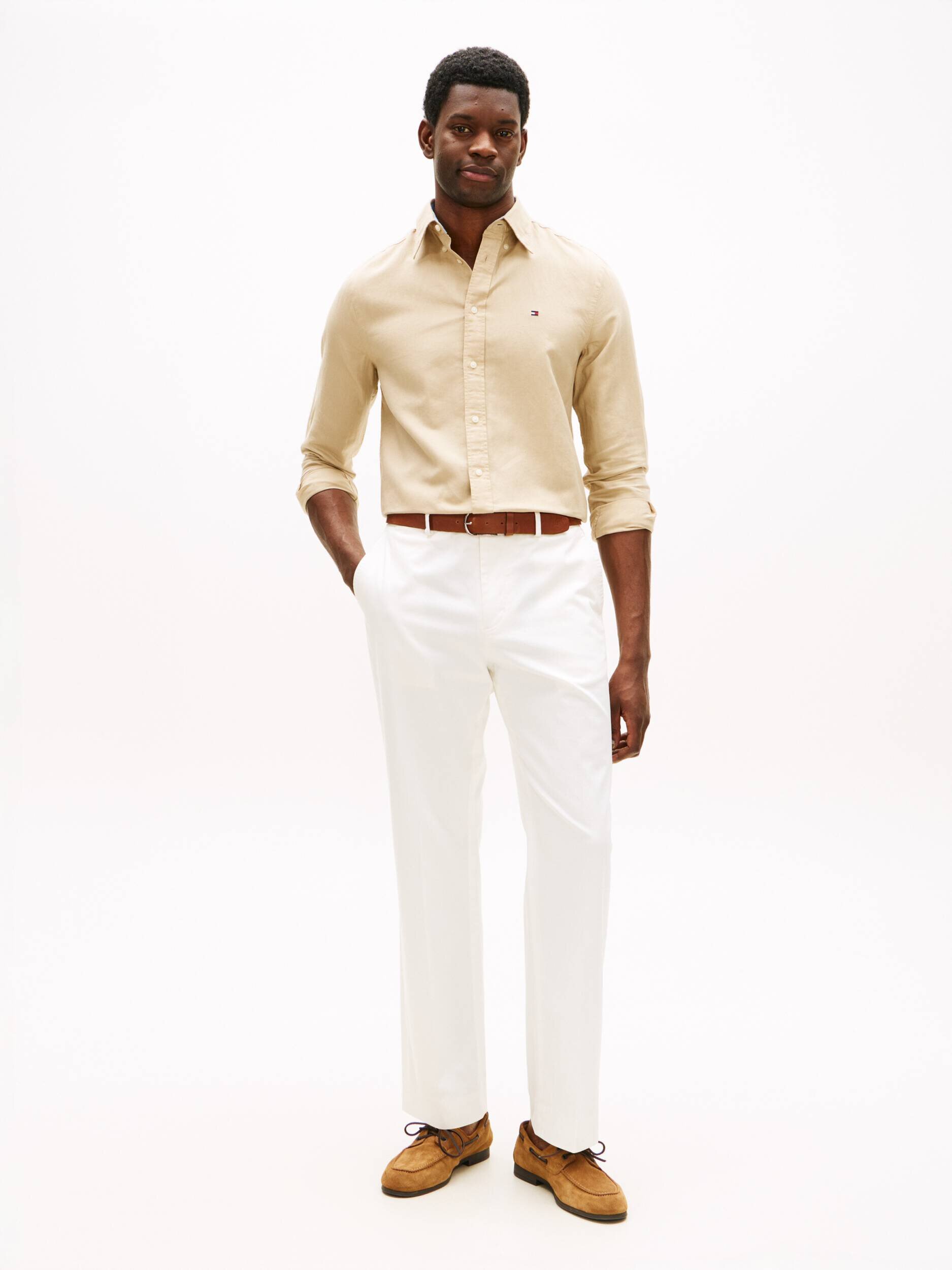 Tommy Hilfiger Cămașă | regular fit | cu adaos de in