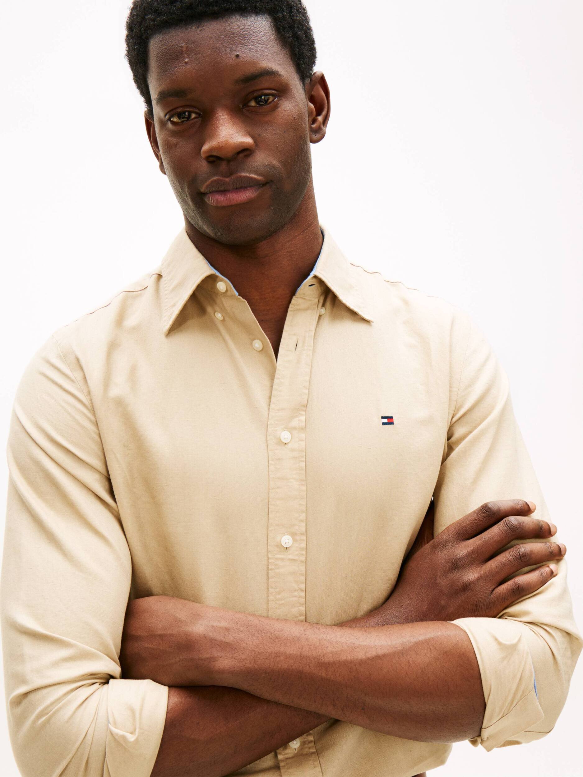 Tommy Hilfiger Cămașă | regular fit | cu adaos de in
