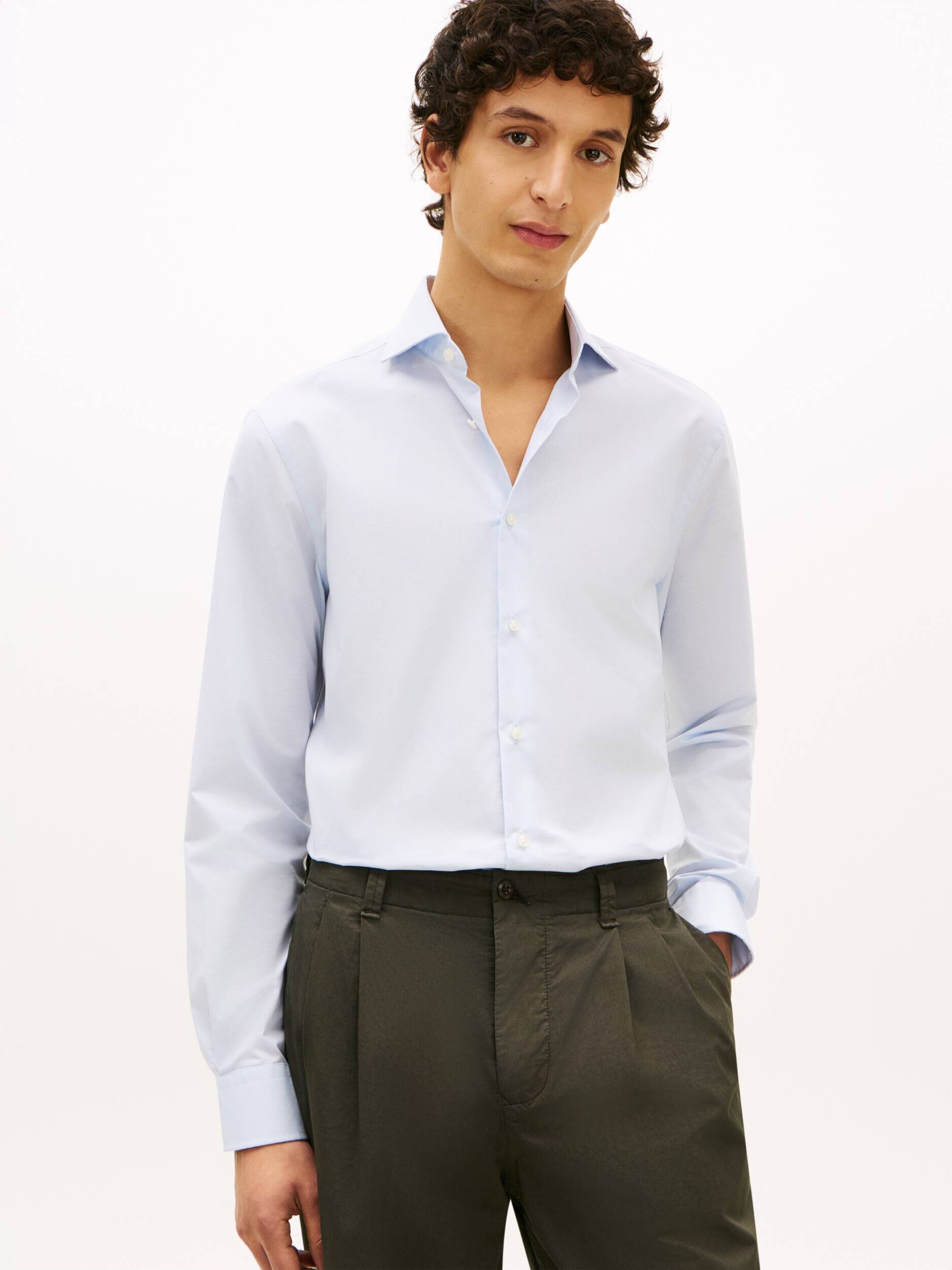Tommy Hilfiger Cămașă | Slim Fit | cu adaos de in