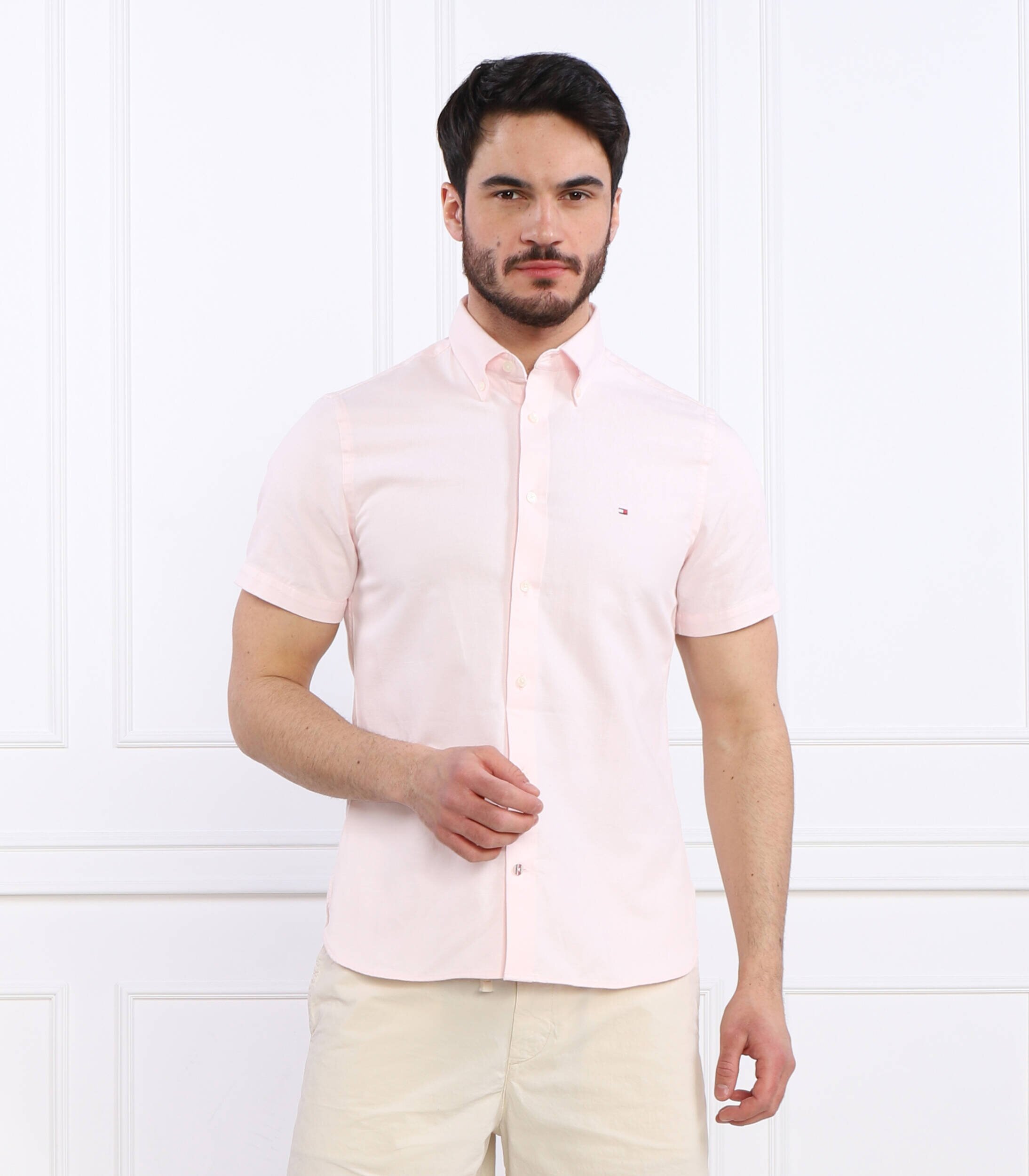 Tommy Hilfiger Cămașă | Slim Fit | cu adaos de in