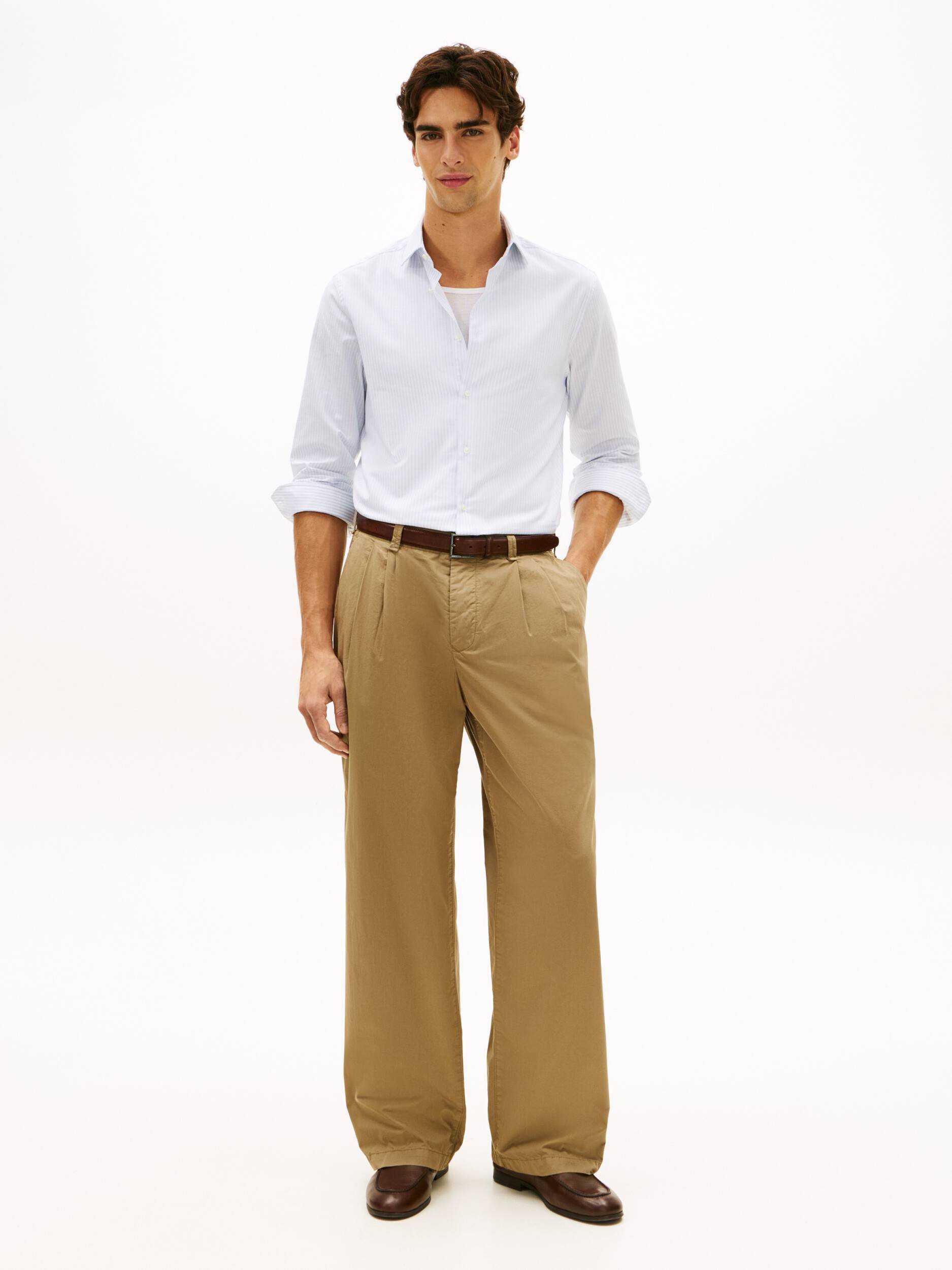 Tommy Hilfiger Cămașă | strech | | Slim Fit | cu adaos de in