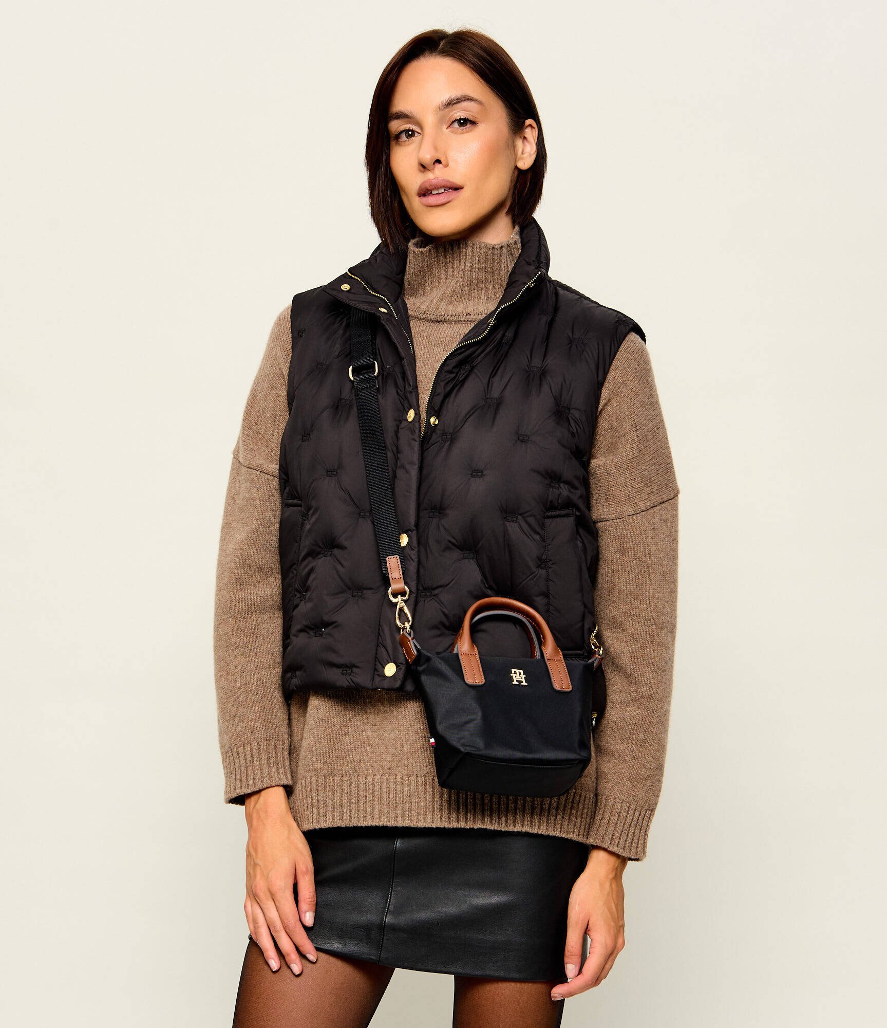 Tommy Hilfiger Cufăr cu adaos de piele