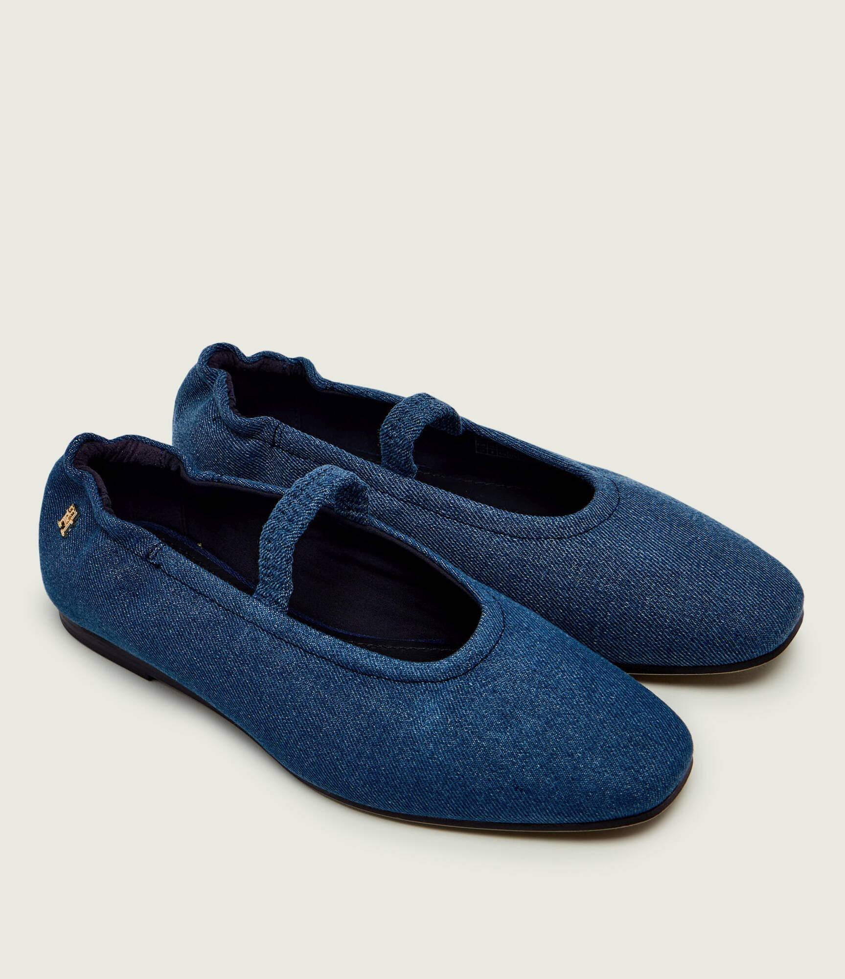 Tommy Hilfiger De blugi balerini Mary Jane cu adaos de piele