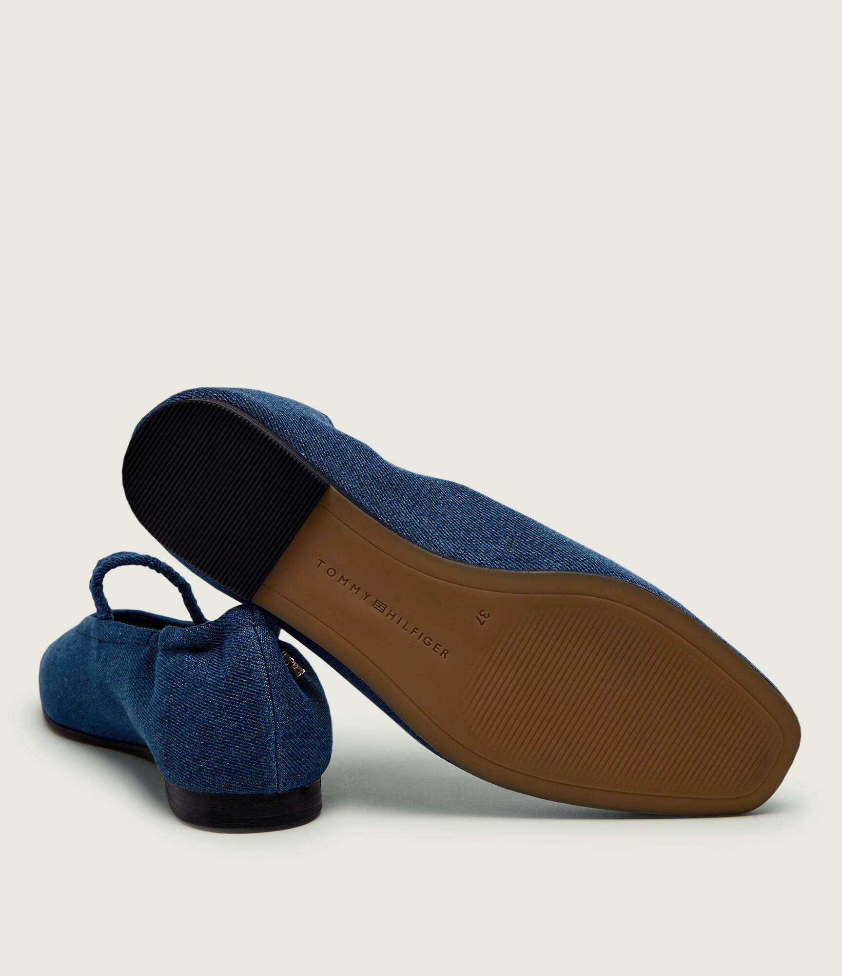 Tommy Hilfiger De blugi balerini Mary Jane cu adaos de piele