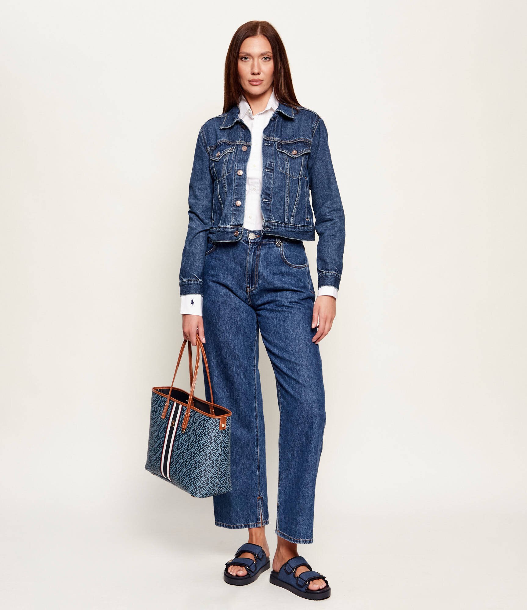 Tommy Hilfiger De blugi șlapi cu adaos de piele