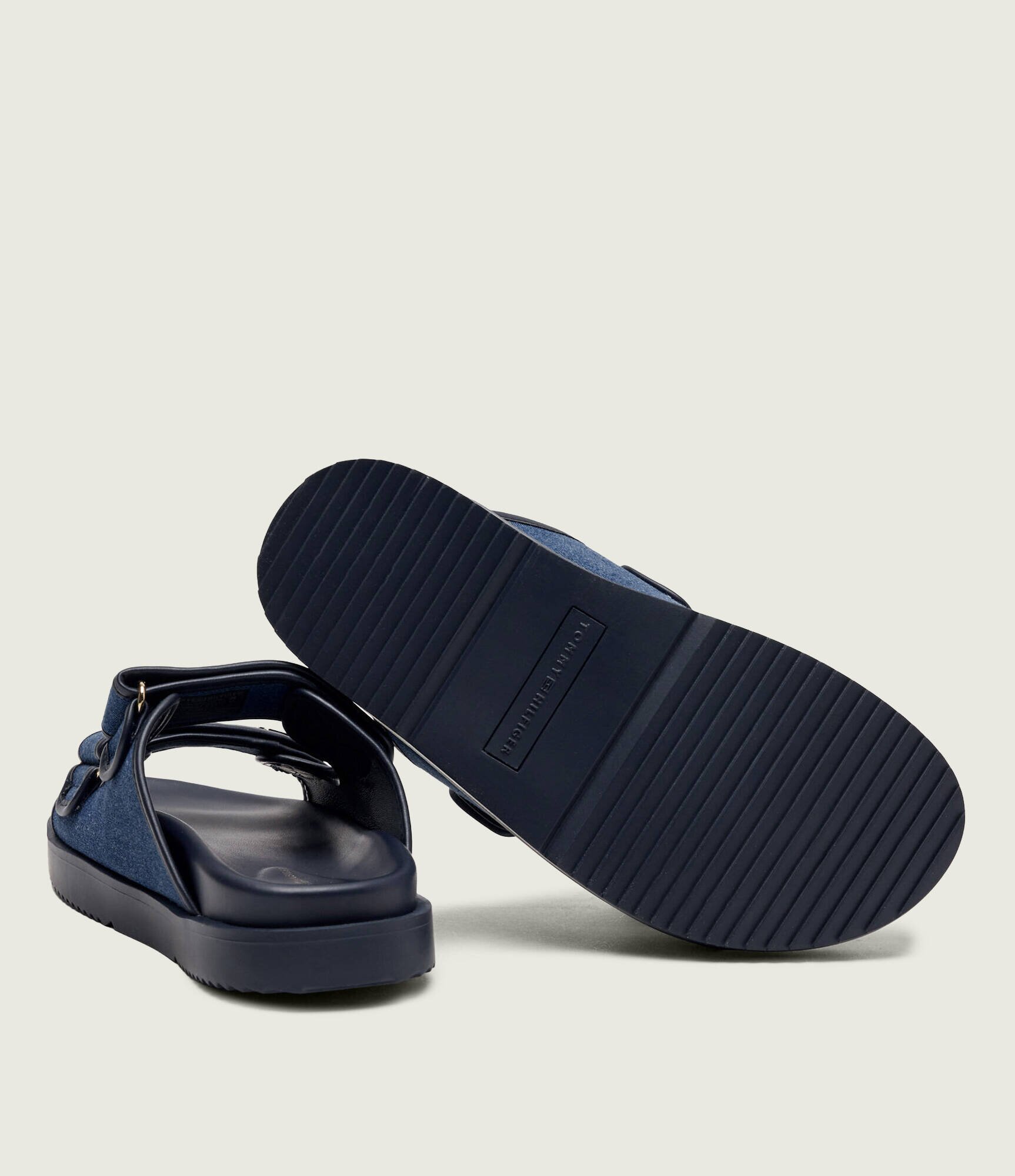 Tommy Hilfiger De blugi șlapi cu adaos de piele