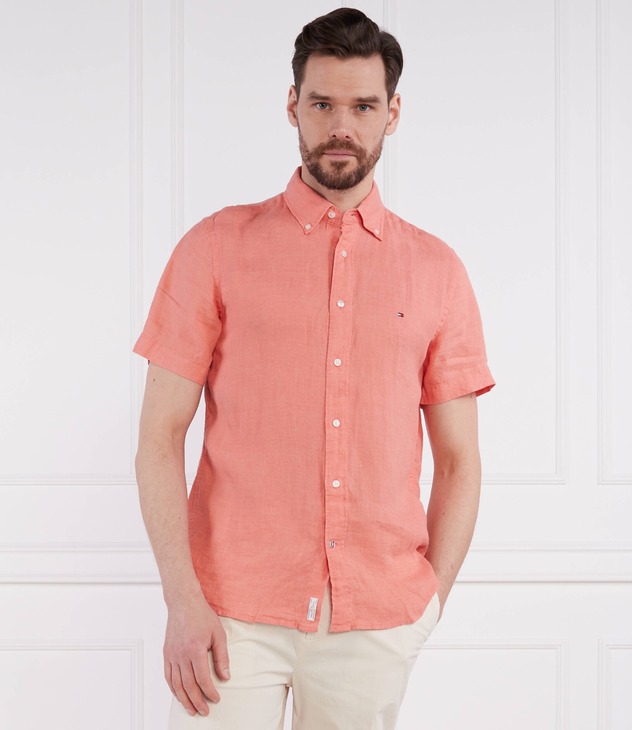 Tommy Hilfiger De in cămașă PIGMENT DYED LINEN RF SHIRT S/S | Regular Fit