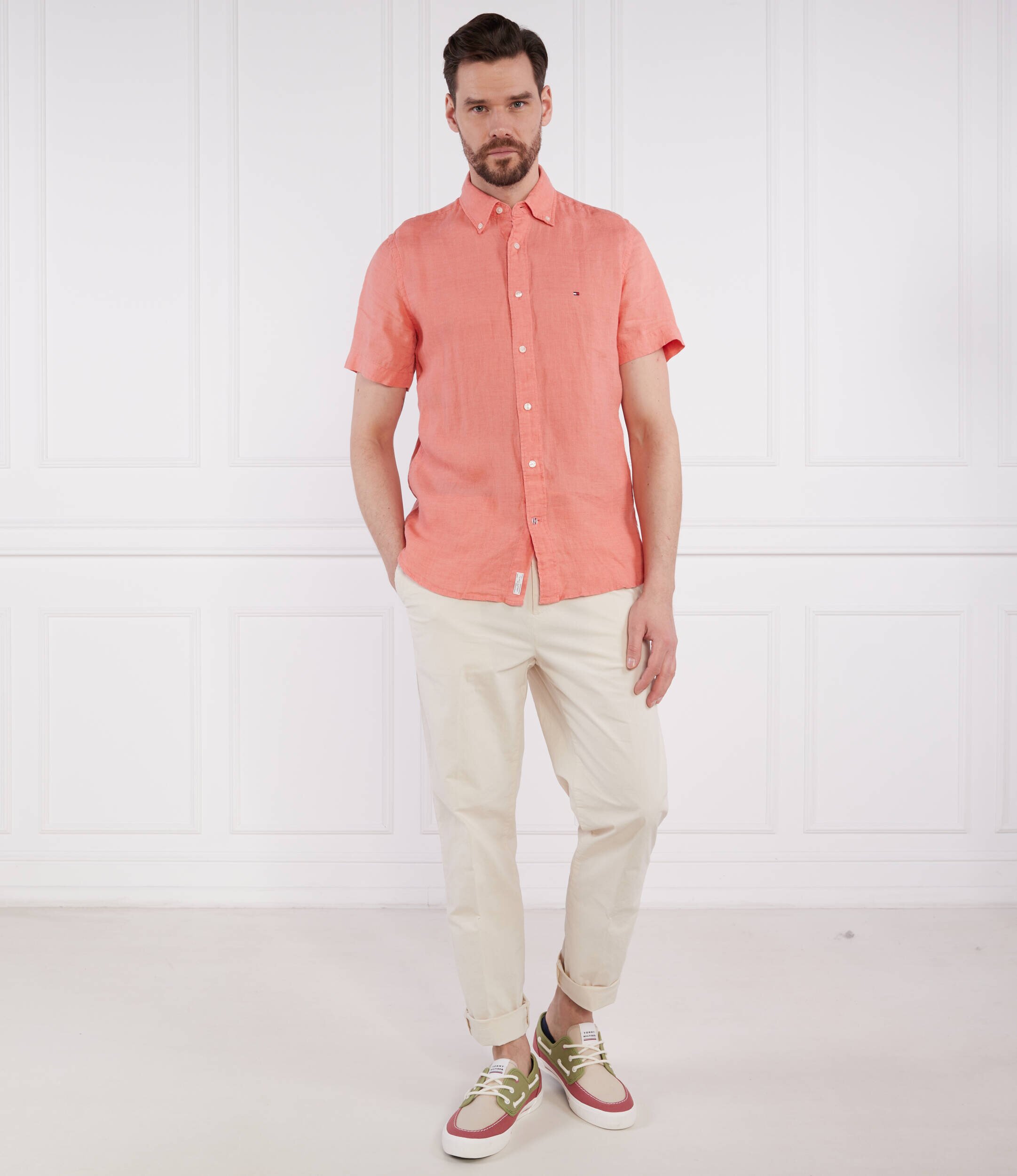 Tommy Hilfiger De in cămașă PIGMENT DYED LINEN RF SHIRT S/S | Regular Fit
