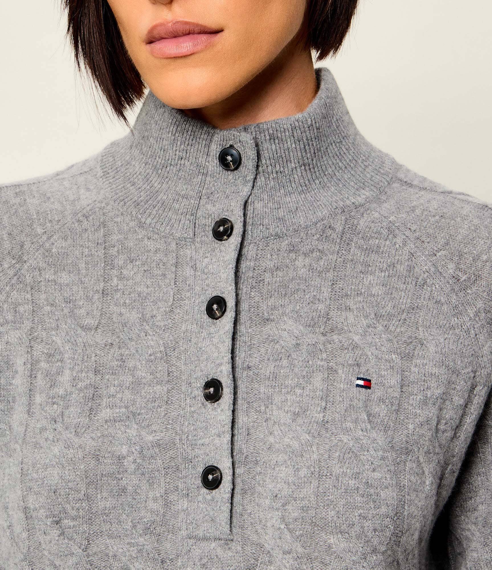 Tommy Hilfiger De lână guler înalt Henley | Relaxed fit