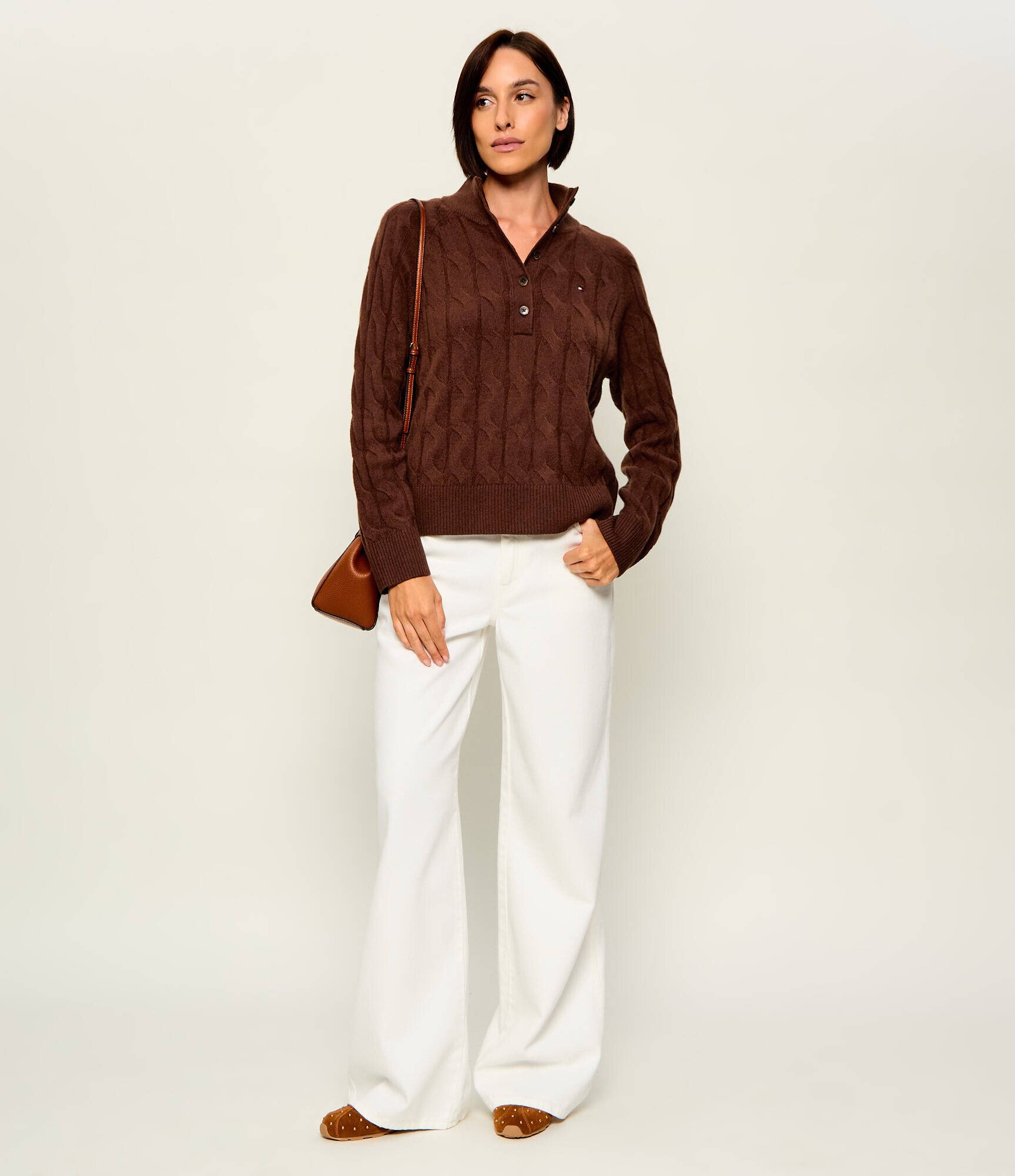 Tommy Hilfiger De lână guler înalt Henley | Relaxed fit