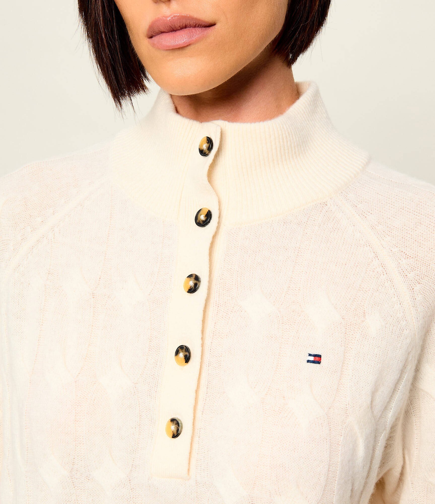 Tommy Hilfiger De lână guler înalt Henley | Relaxed fit