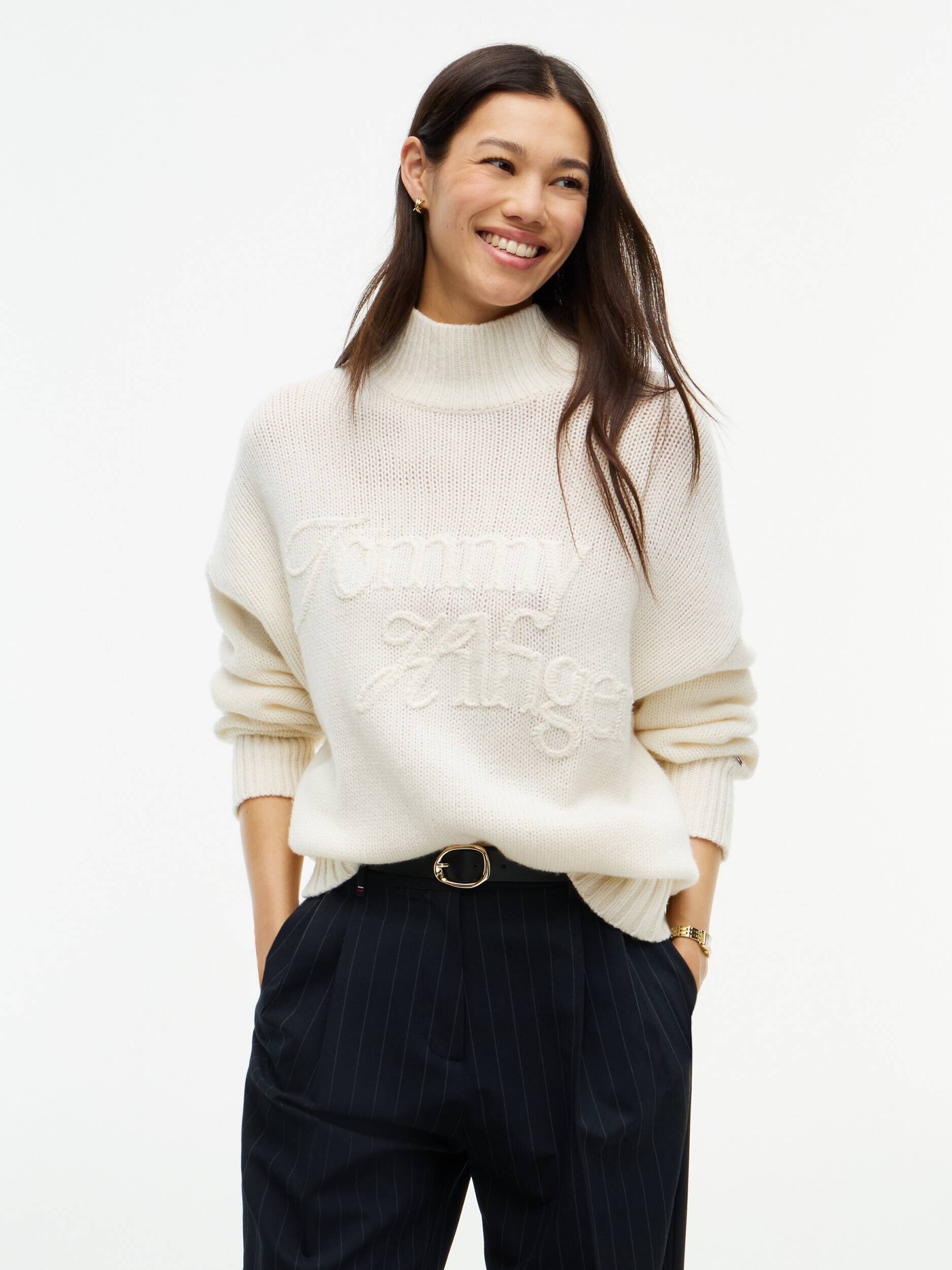 Tommy Hilfiger De lână guler înalt Heritage | Relaxed fit