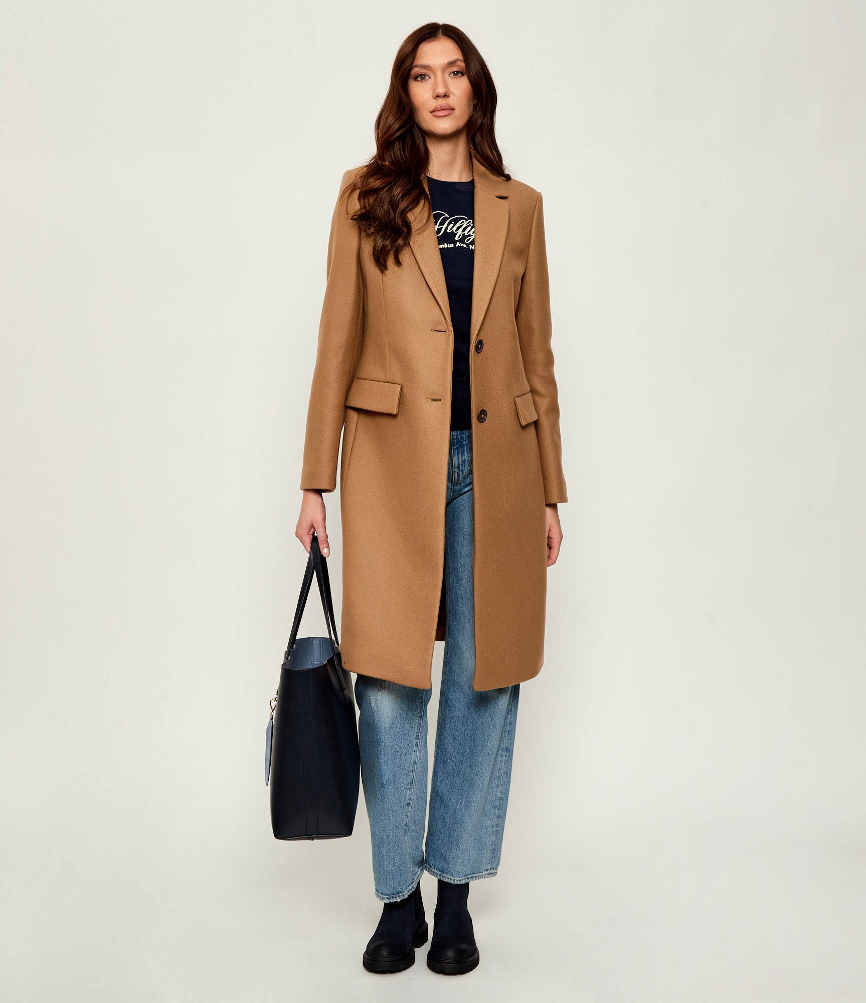 Tommy Hilfiger De lână palton cu adaos de cașmir
