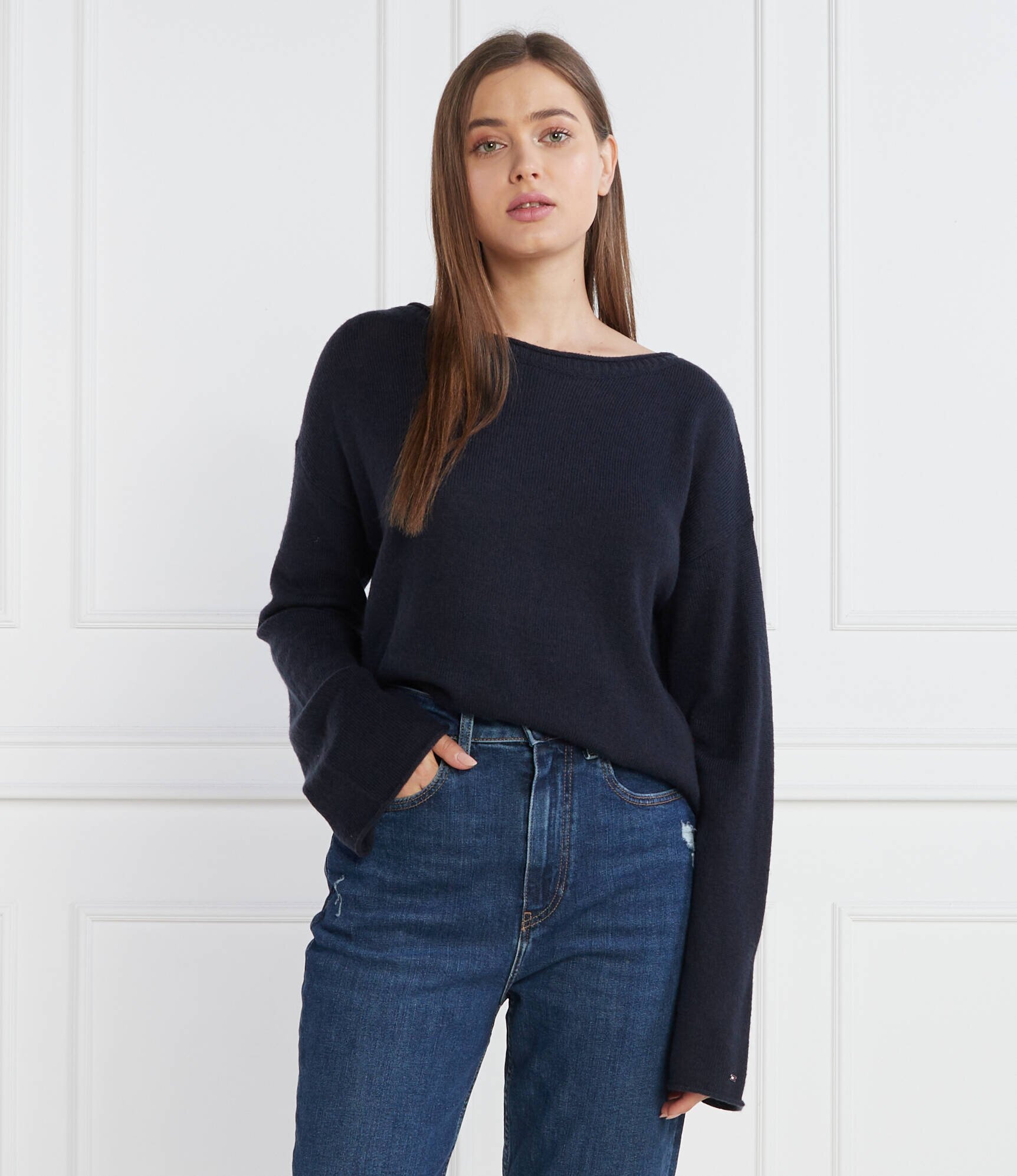 Tommy Hilfiger De lână pulover Boat-NK | Relaxed fit
