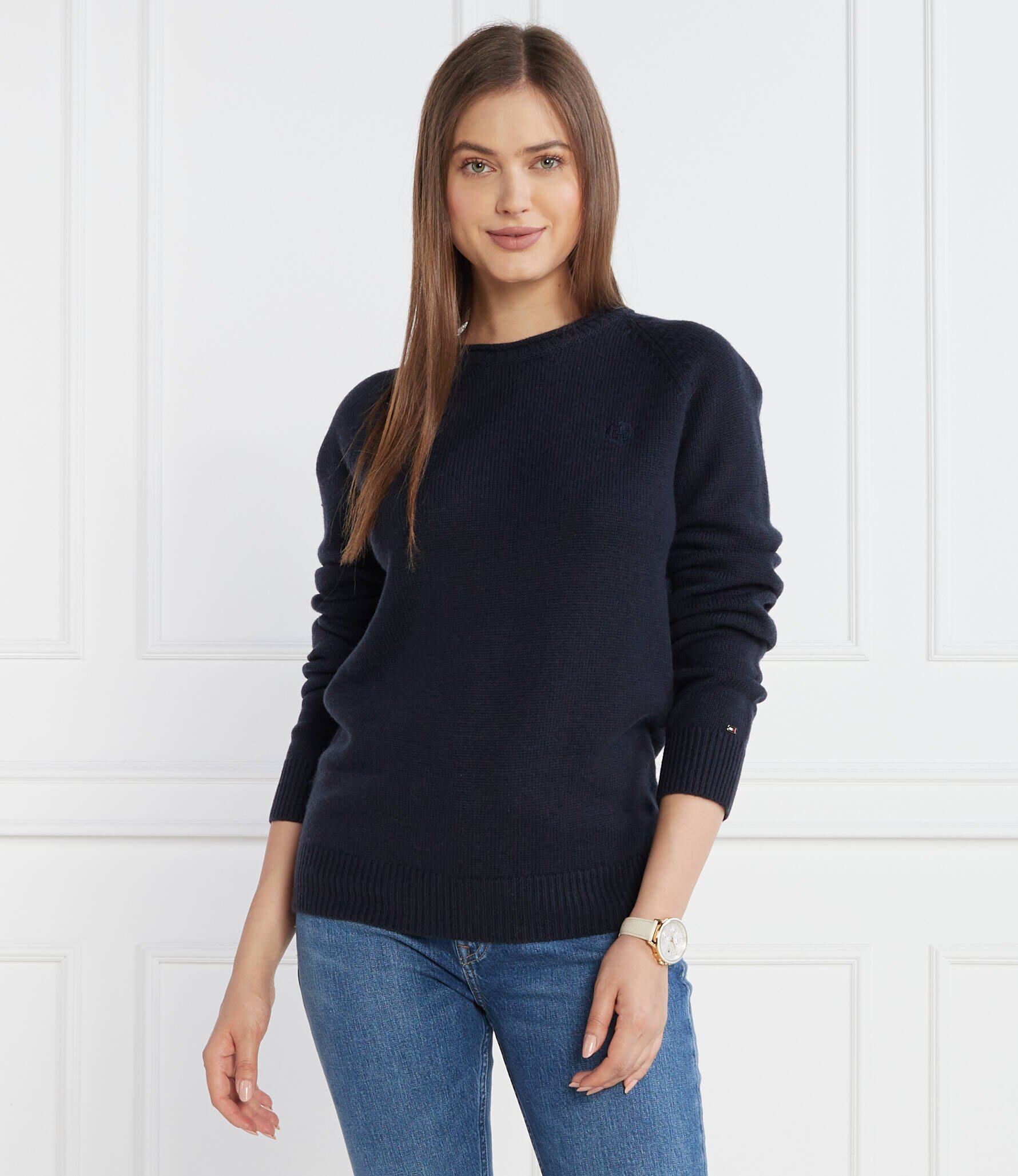Tommy Hilfiger De lână pulover MID GG C-NK | Regular Fit