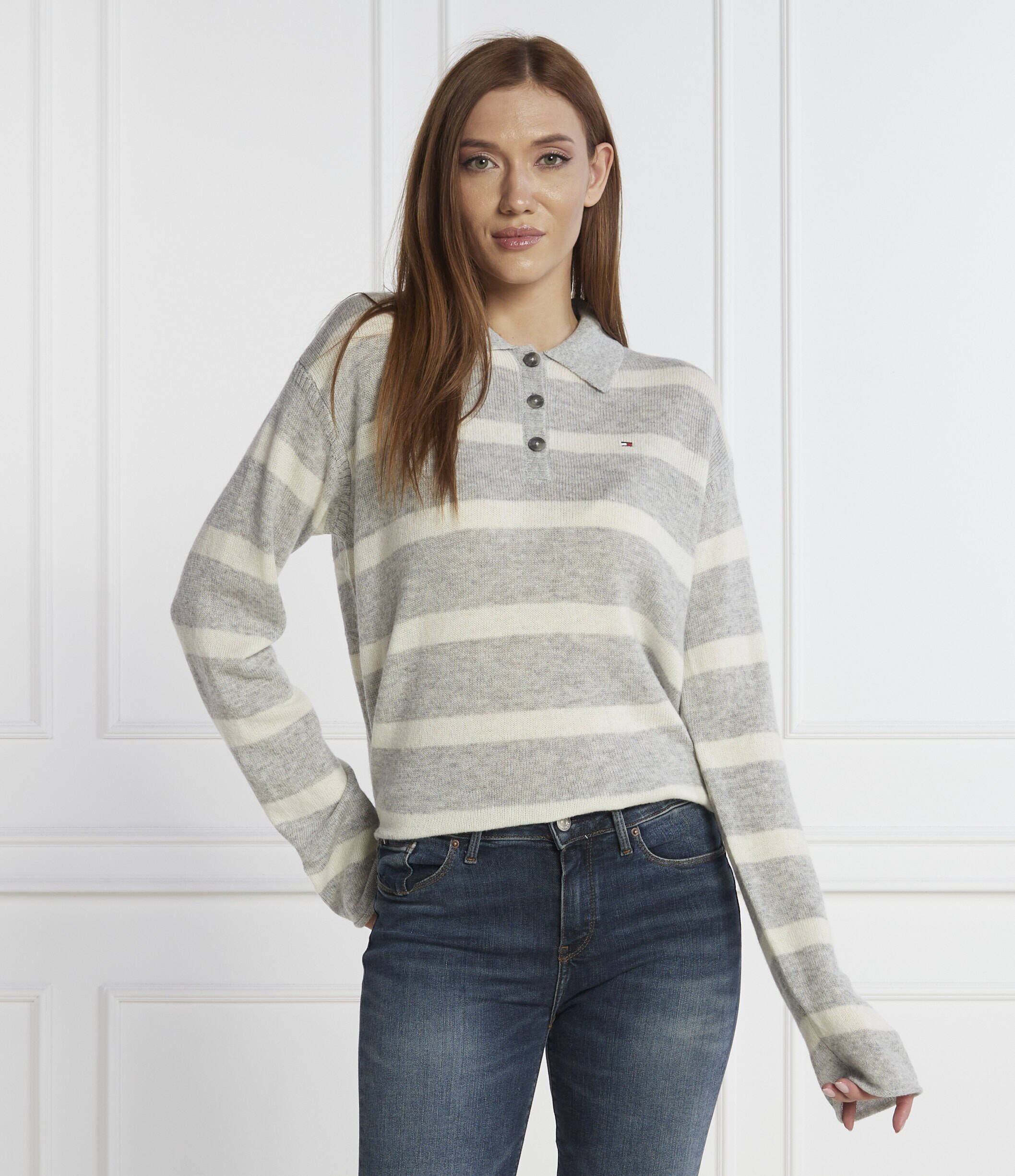 Tommy Hilfiger De lână pulover SOFT WOOL POLO-NK SWEATER | Regular Fit
