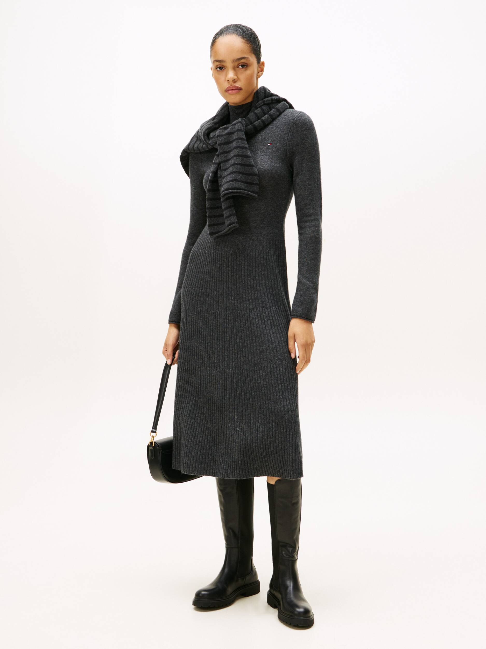 Tommy Hilfiger De lână rochie MOCK-NK