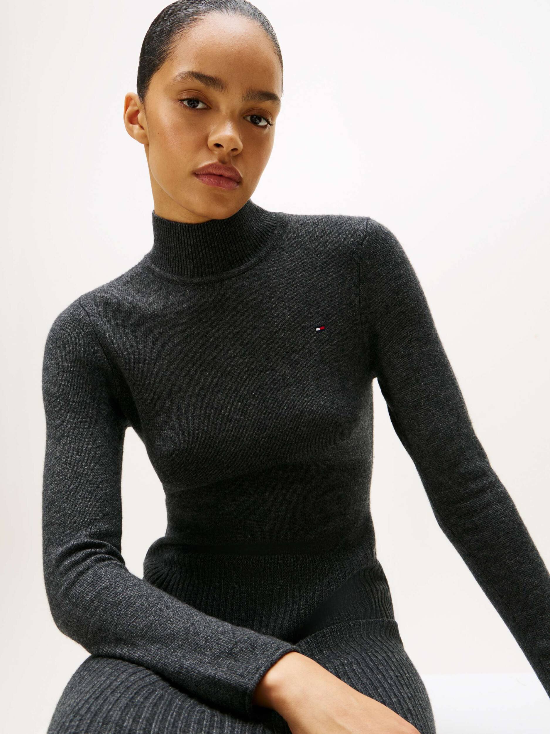 Tommy Hilfiger De lână rochie MOCK-NK