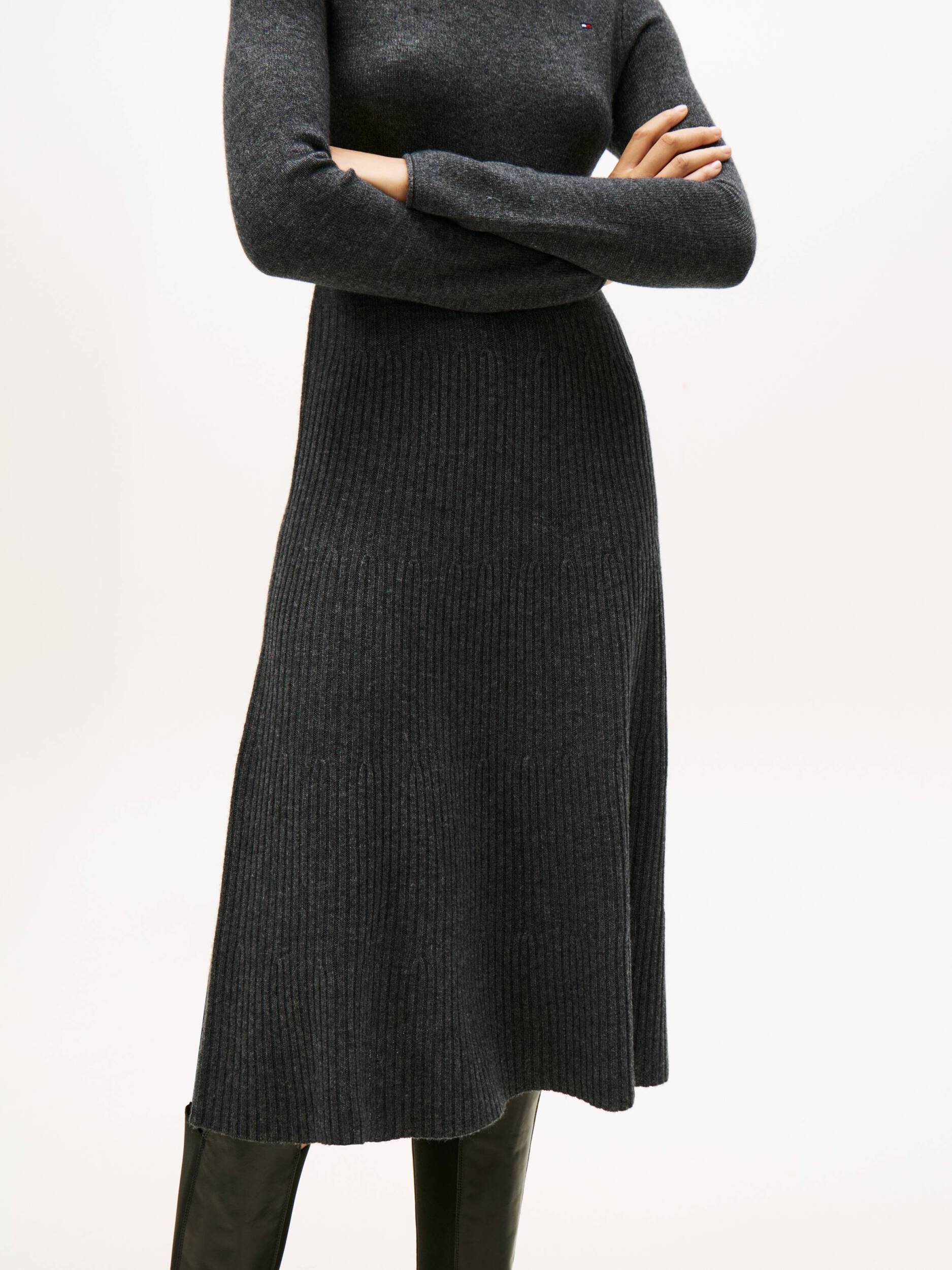 Tommy Hilfiger De lână rochie MOCK-NK