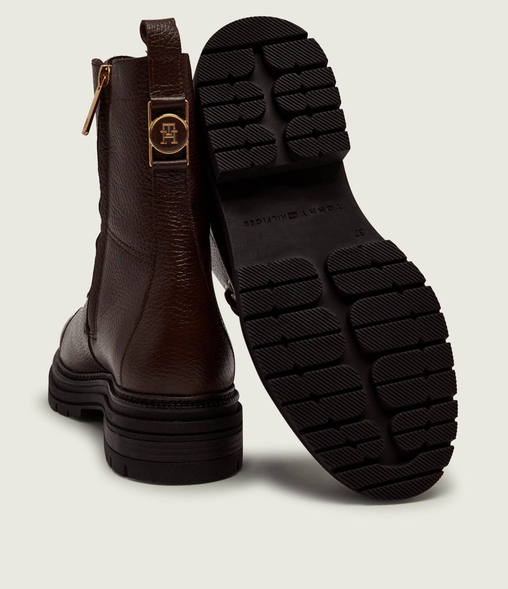 Tommy Hilfiger De piele botine TH Emboss