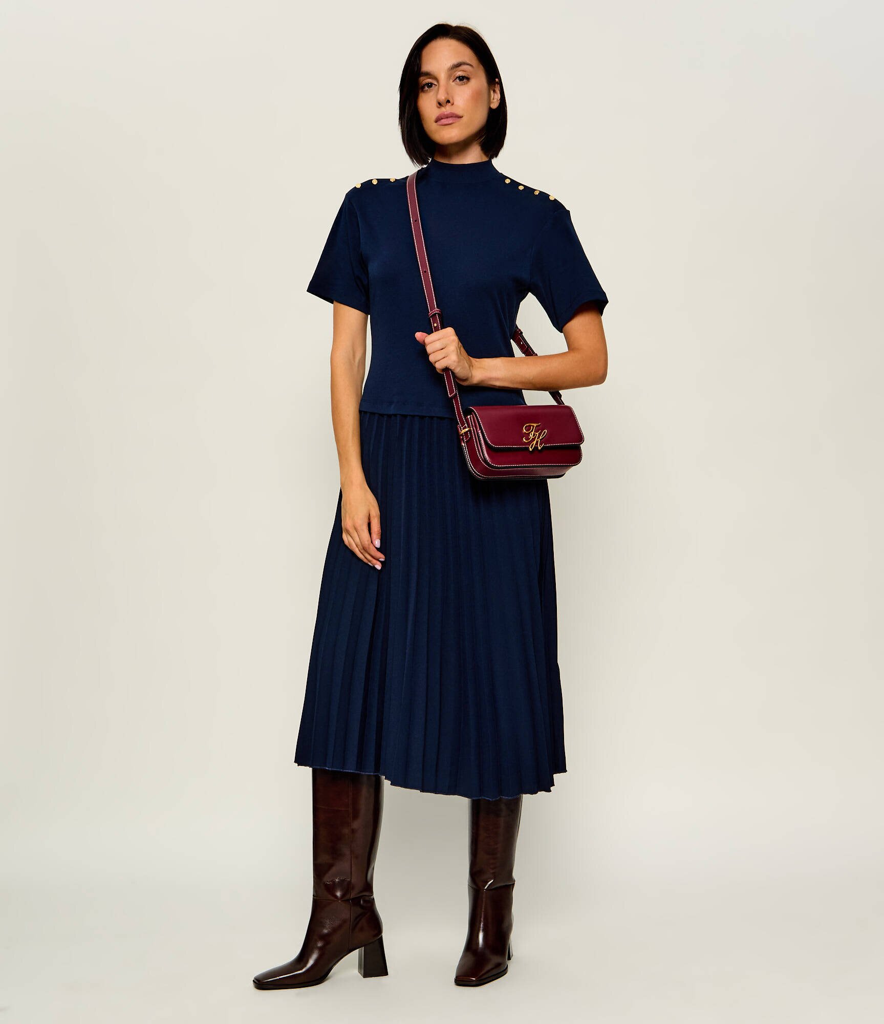 Tommy Hilfiger De piele geantă pe umăr Script