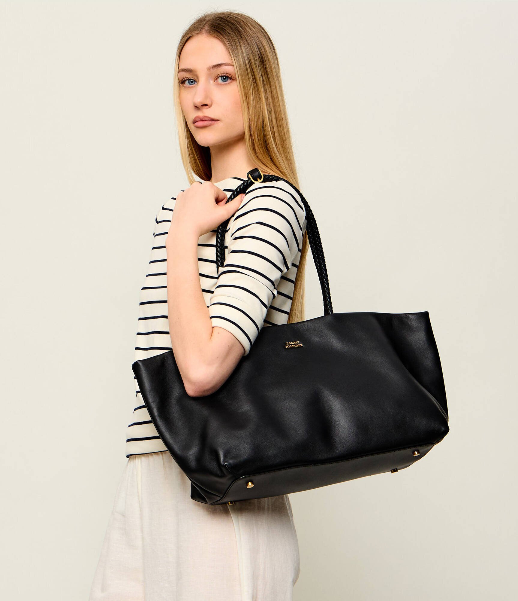 Tommy Hilfiger De piele geantă shopper Marina