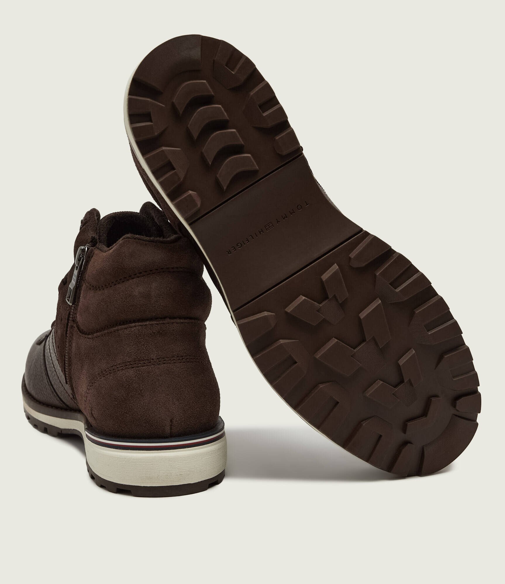 Tommy Hilfiger De piele ghete de trekking Corporate | piele întoarsă