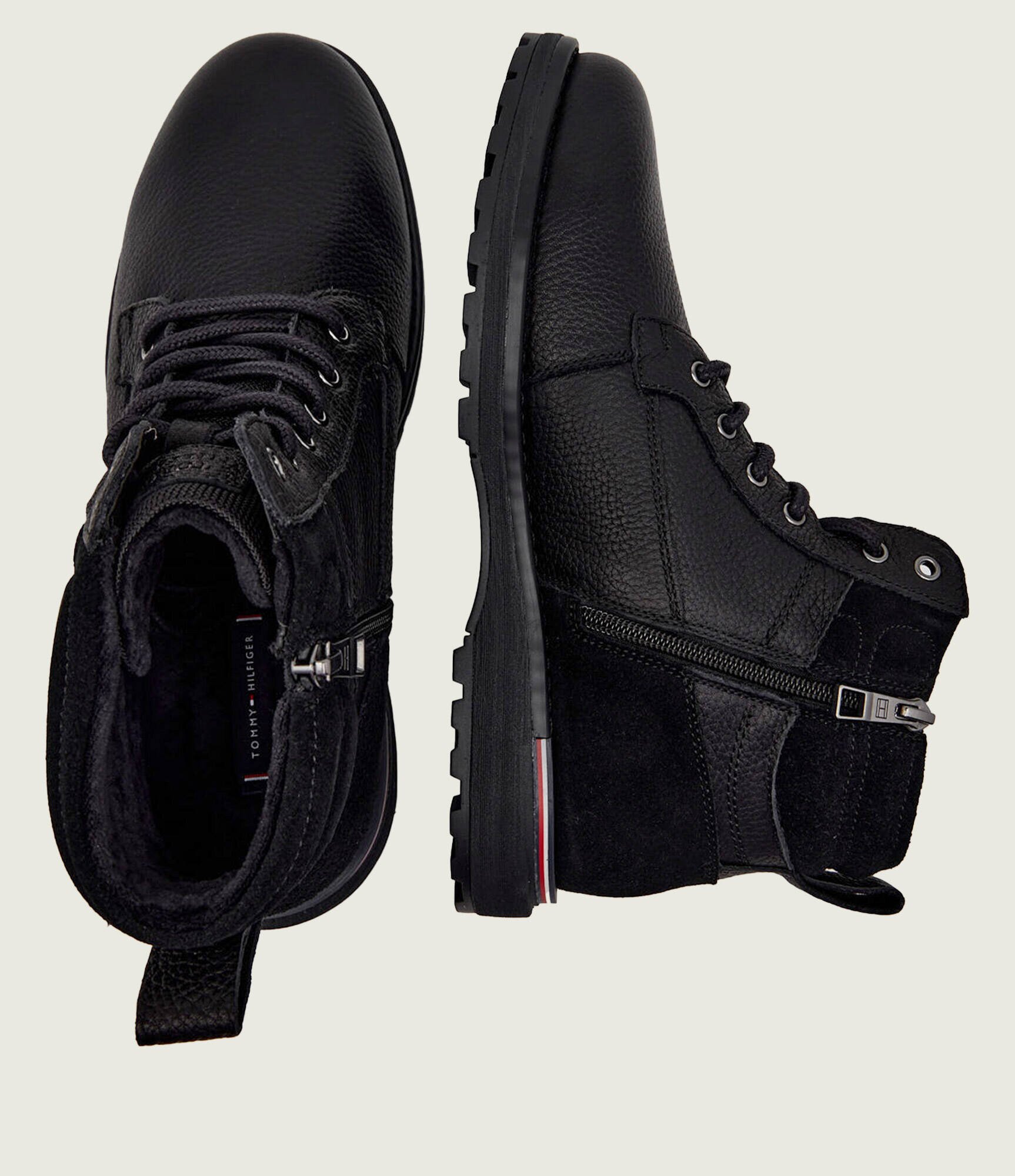 Tommy Hilfiger De piele încălțăminte înaltă CORPORATE