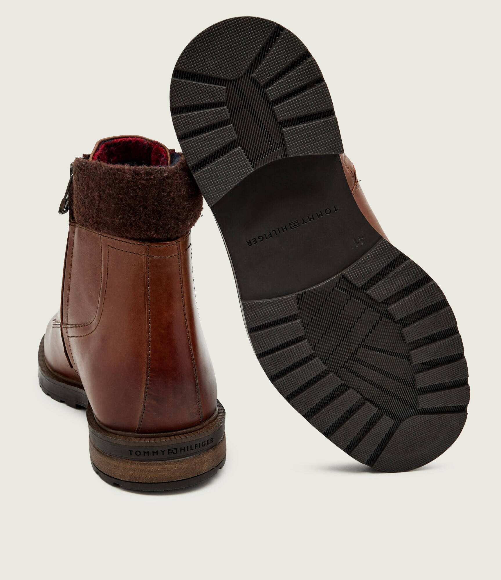 Tommy Hilfiger De piele încălțăminte înaltă | shearling