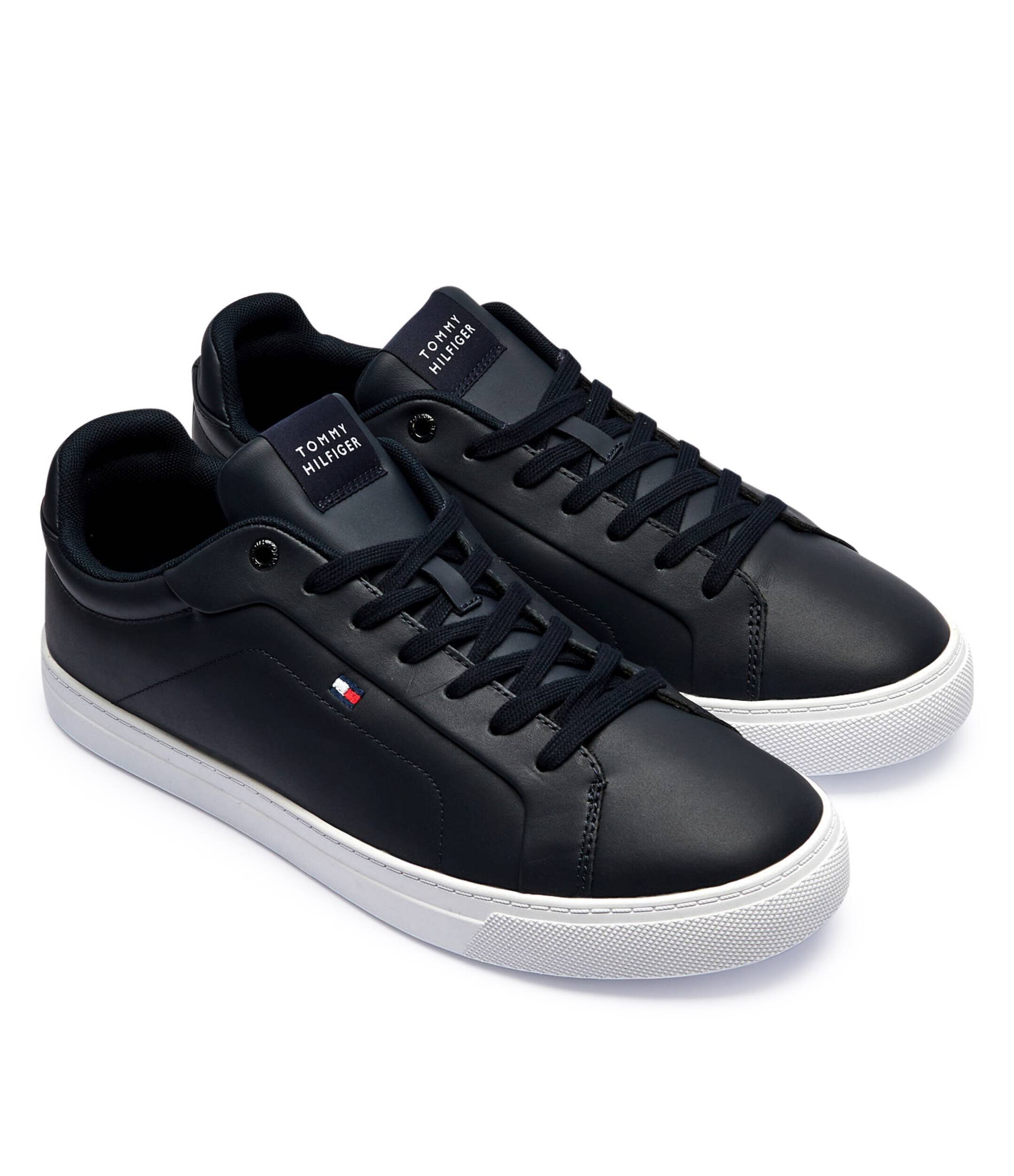 Tommy Hilfiger De piele sneakers ICON COURT LTH FLAG ESS