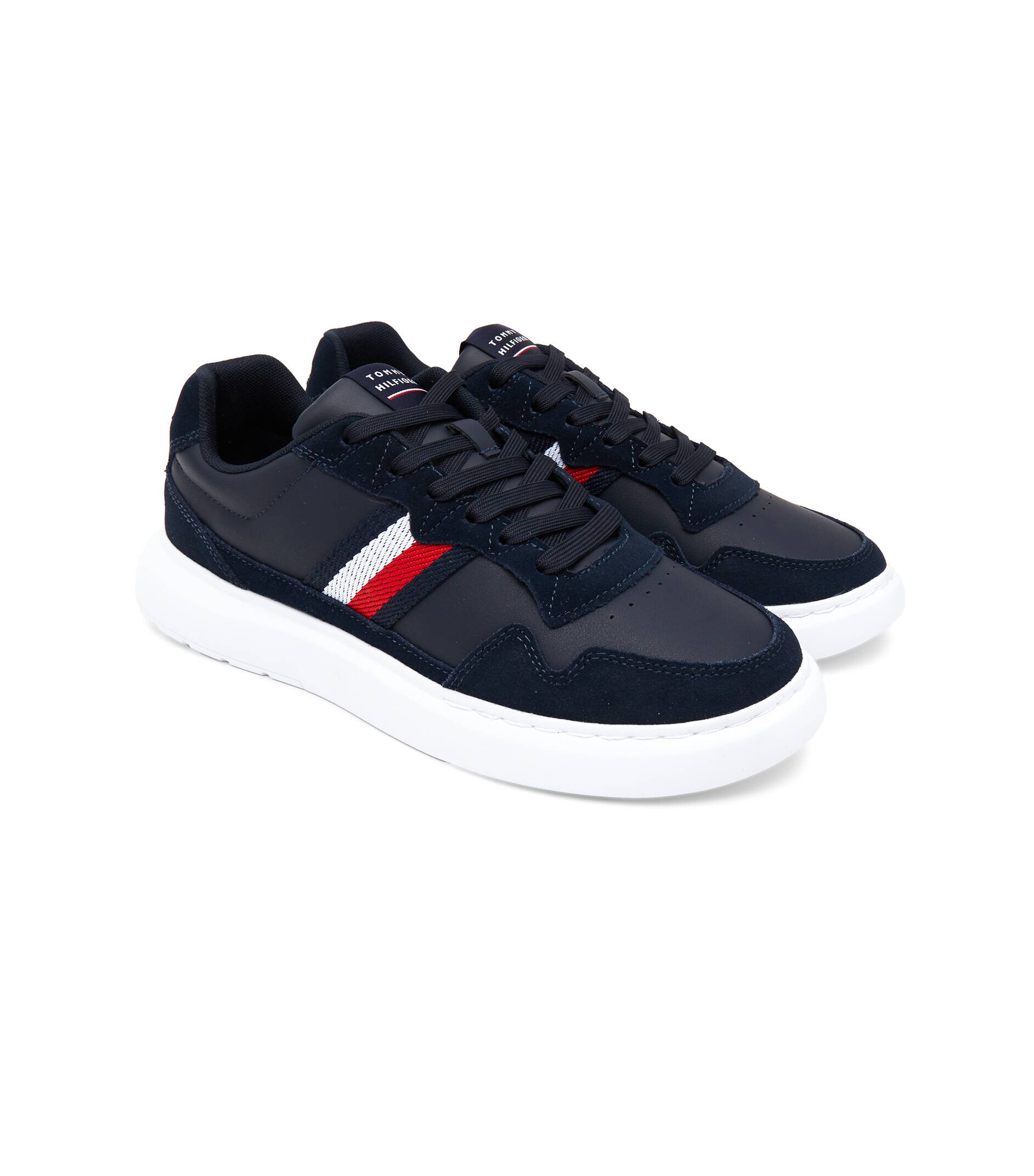 Tommy Hilfiger De piele teniși LIGHTWEIGHT LEATHER MIX CUP