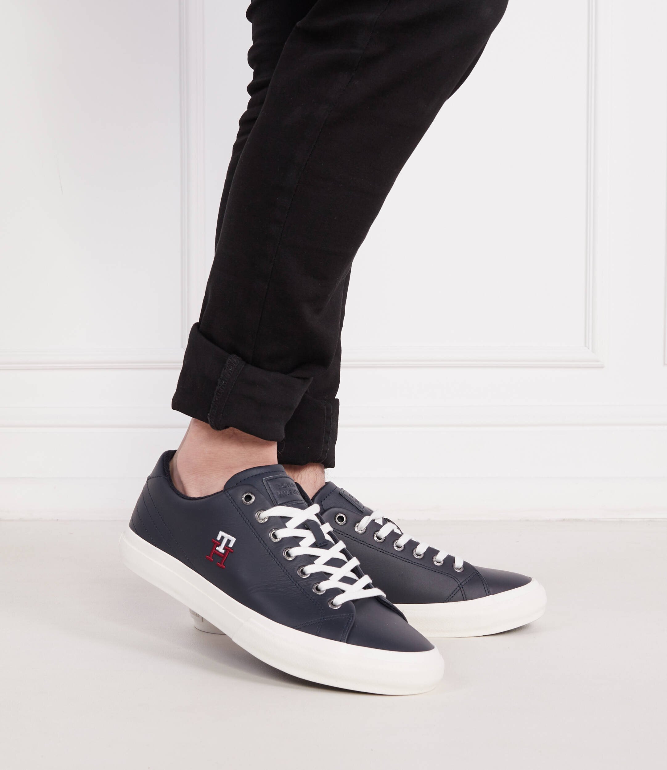 Tommy Hilfiger De piele teniși TH HI VULC STREET LOW