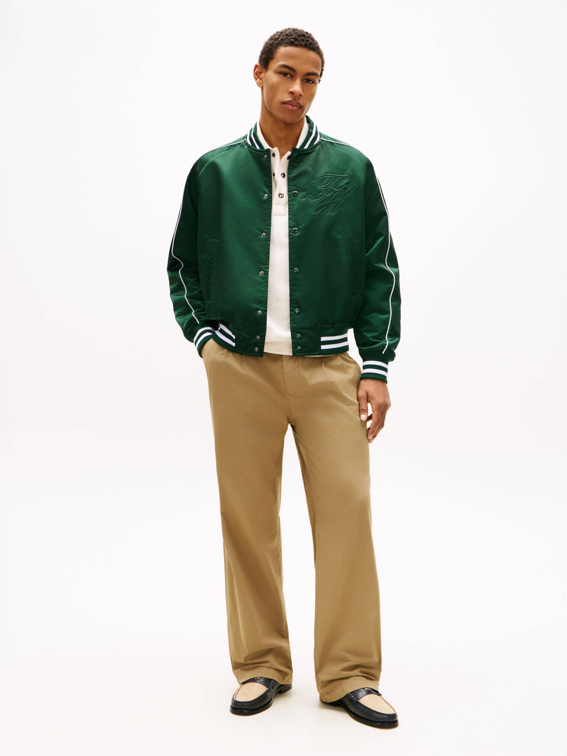 Tommy Hilfiger De satin geacă bomber VARSITY | Loose fit