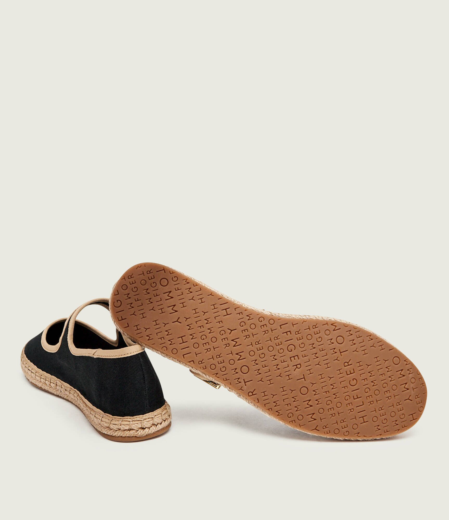 Tommy Hilfiger Espadrile Buckle Mary Jane cu adaos de piele