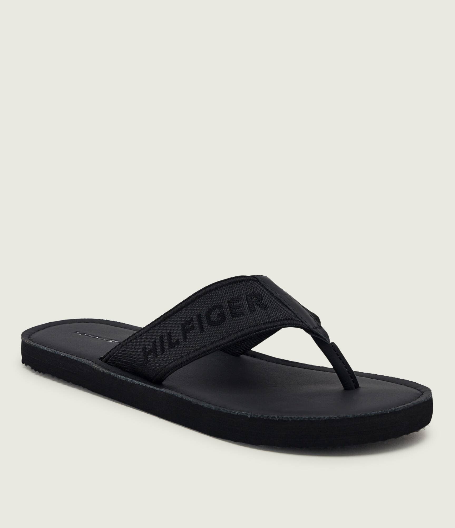 Tommy Hilfiger Flip flops cu adaos de piele