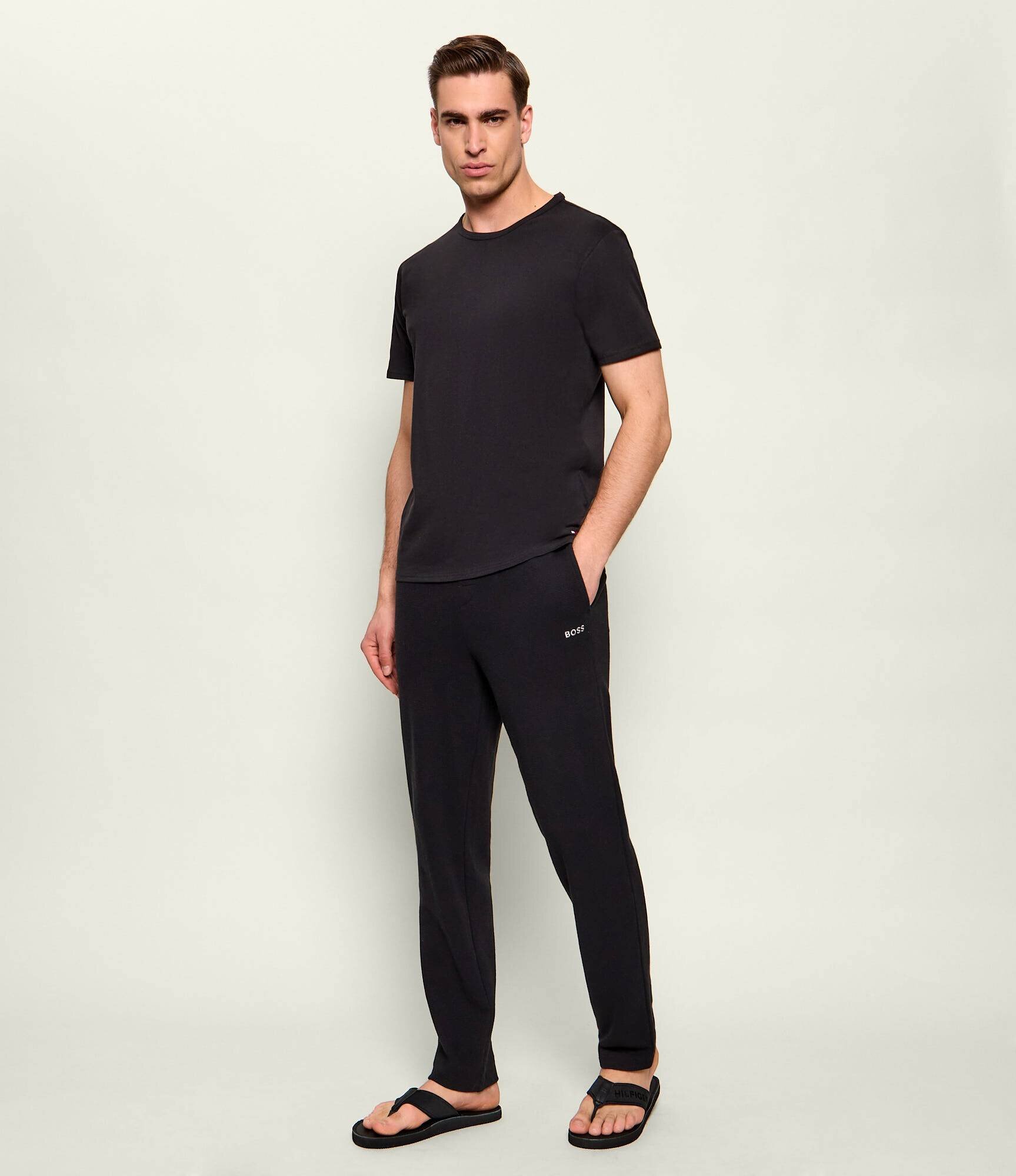 Tommy Hilfiger Flip flops cu adaos de piele