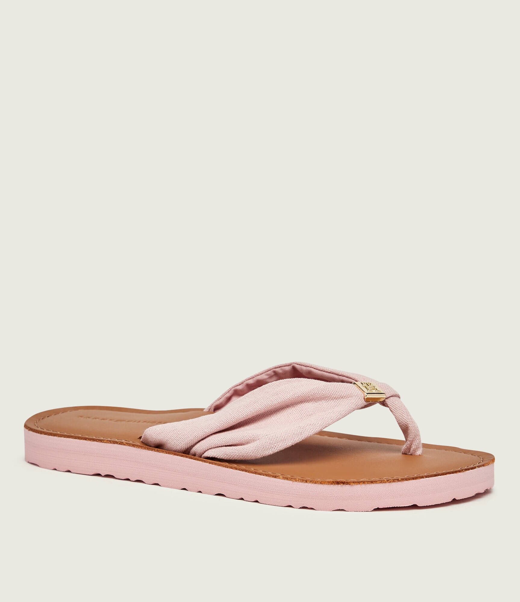 Tommy Hilfiger Flip flops cu adaos de piele