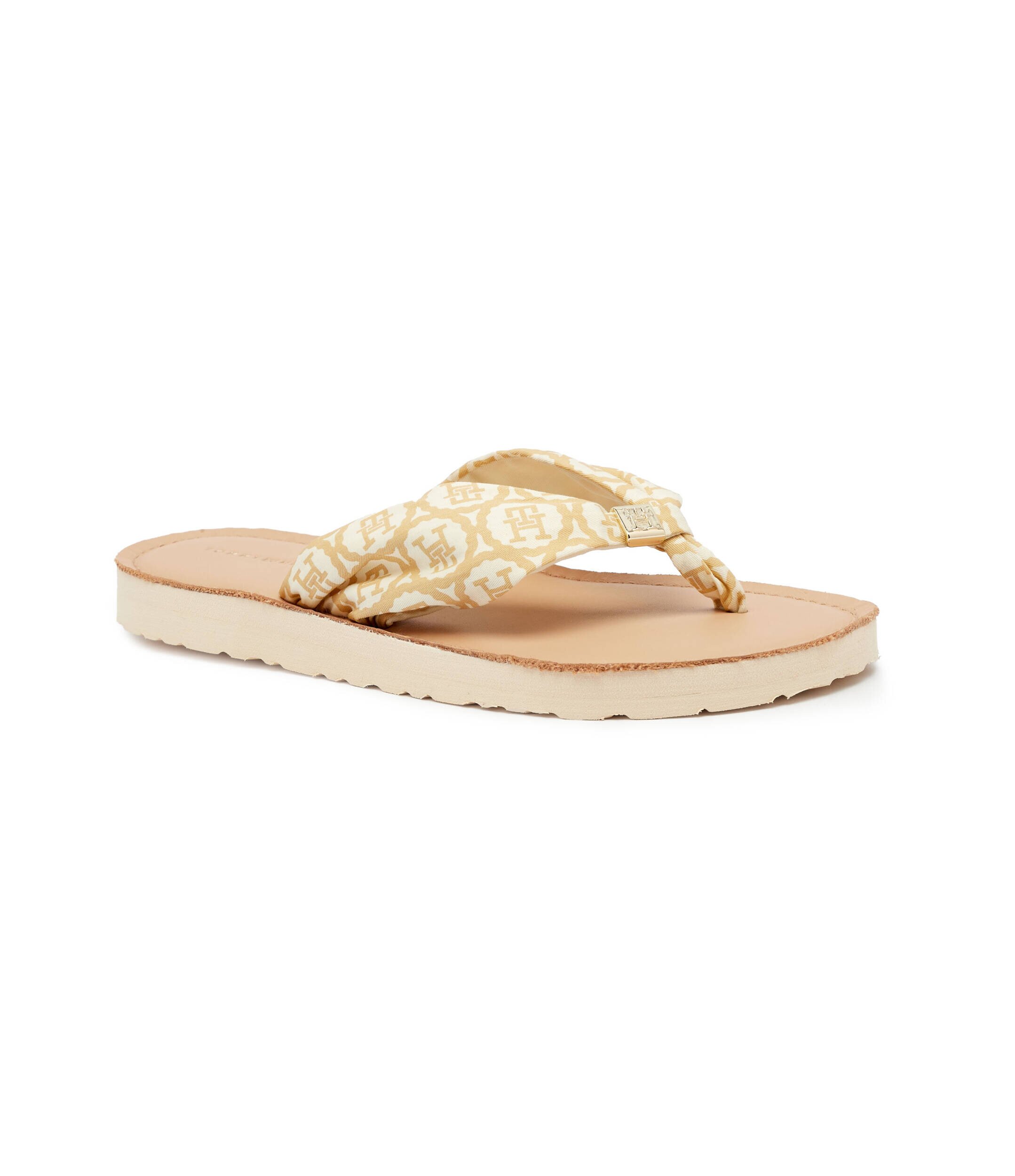 Tommy Hilfiger Flip flops cu adaos de piele