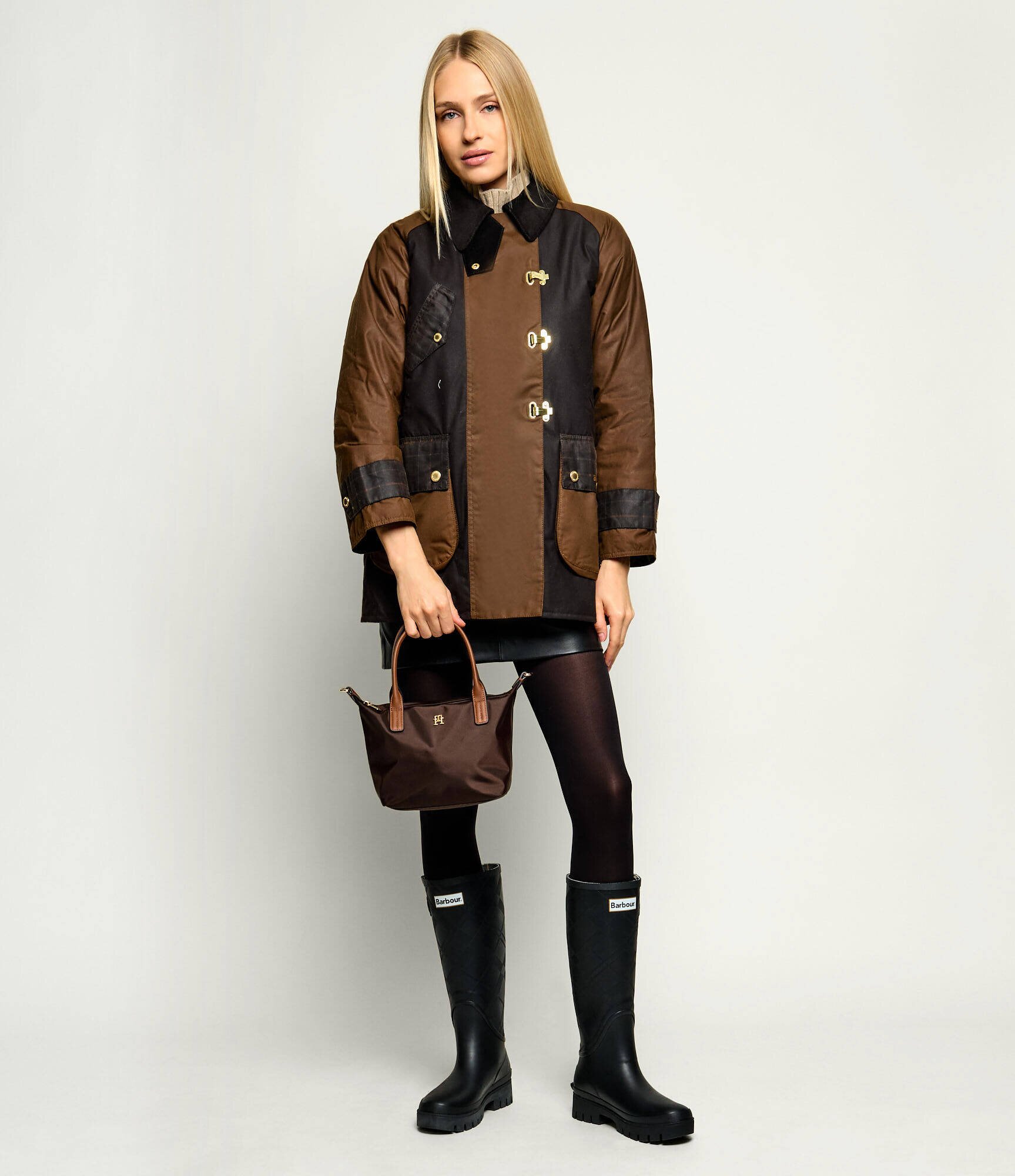 Tommy Hilfiger Geantă pe umăr Popette cu adaos de piele