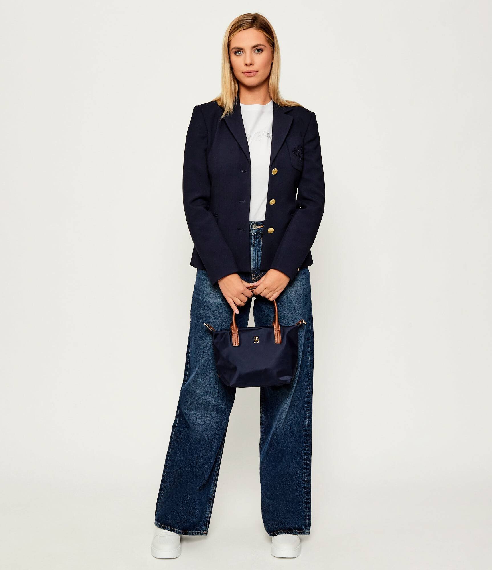 Tommy Hilfiger Geantă pe umăr Popette cu adaos de piele