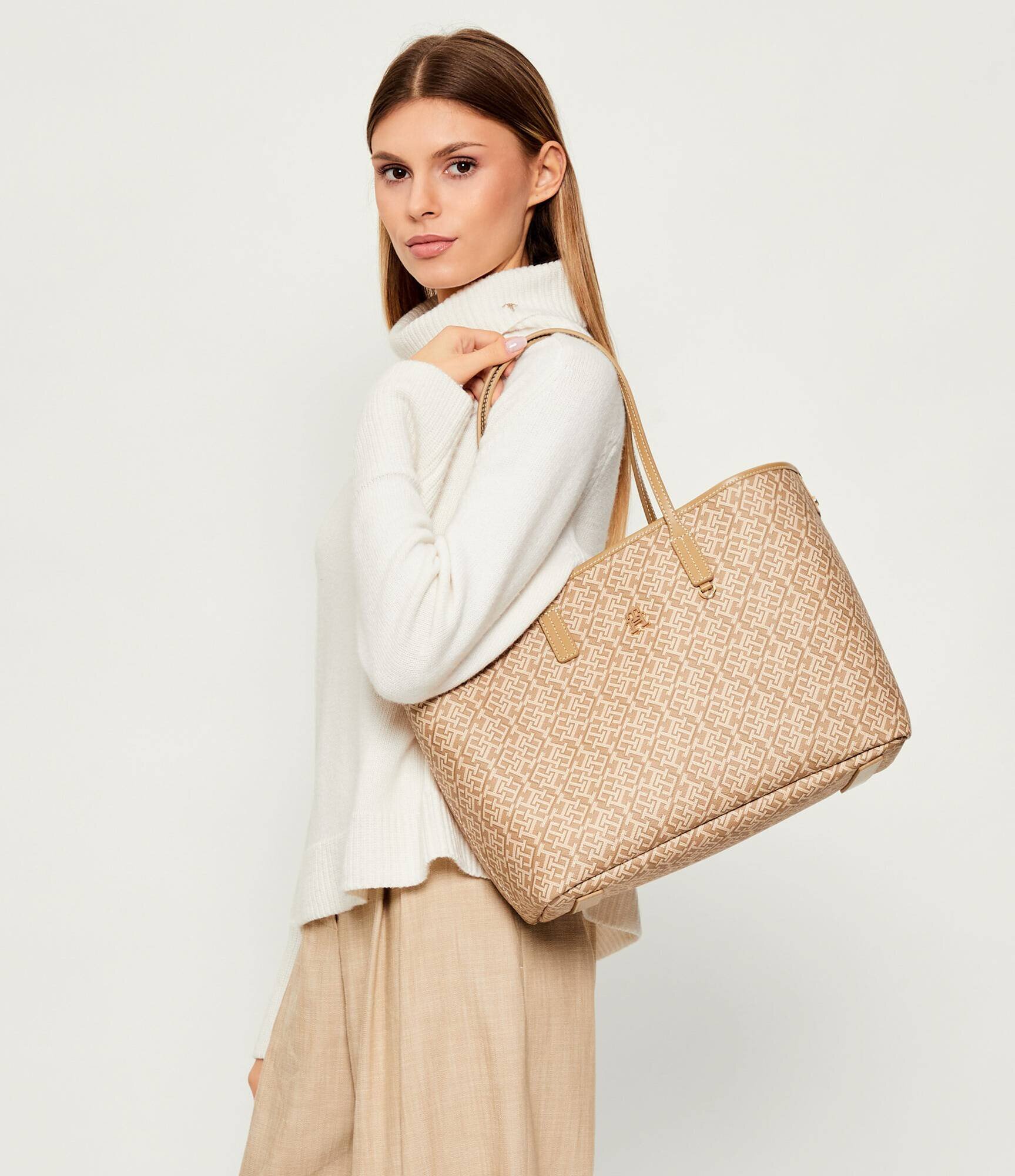 Tommy Hilfiger Geantă shopper + borsetă MONOPLAY cu adaos de piele