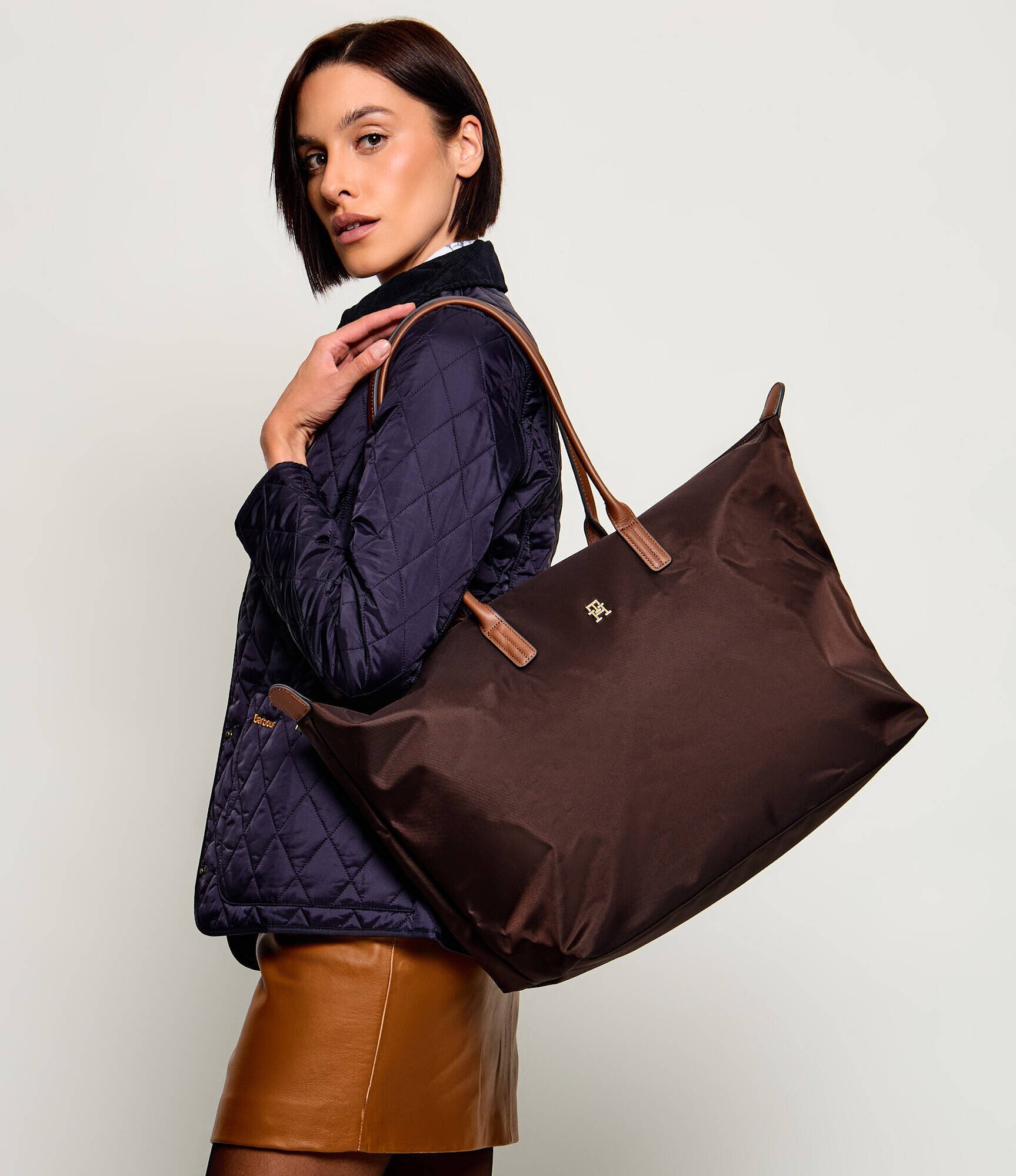 Tommy Hilfiger Geantă shopper cu adaos de piele
