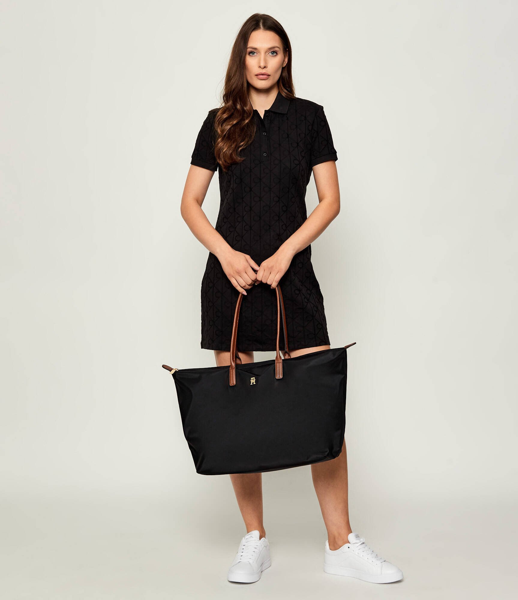 Tommy Hilfiger Geantă shopper cu adaos de piele