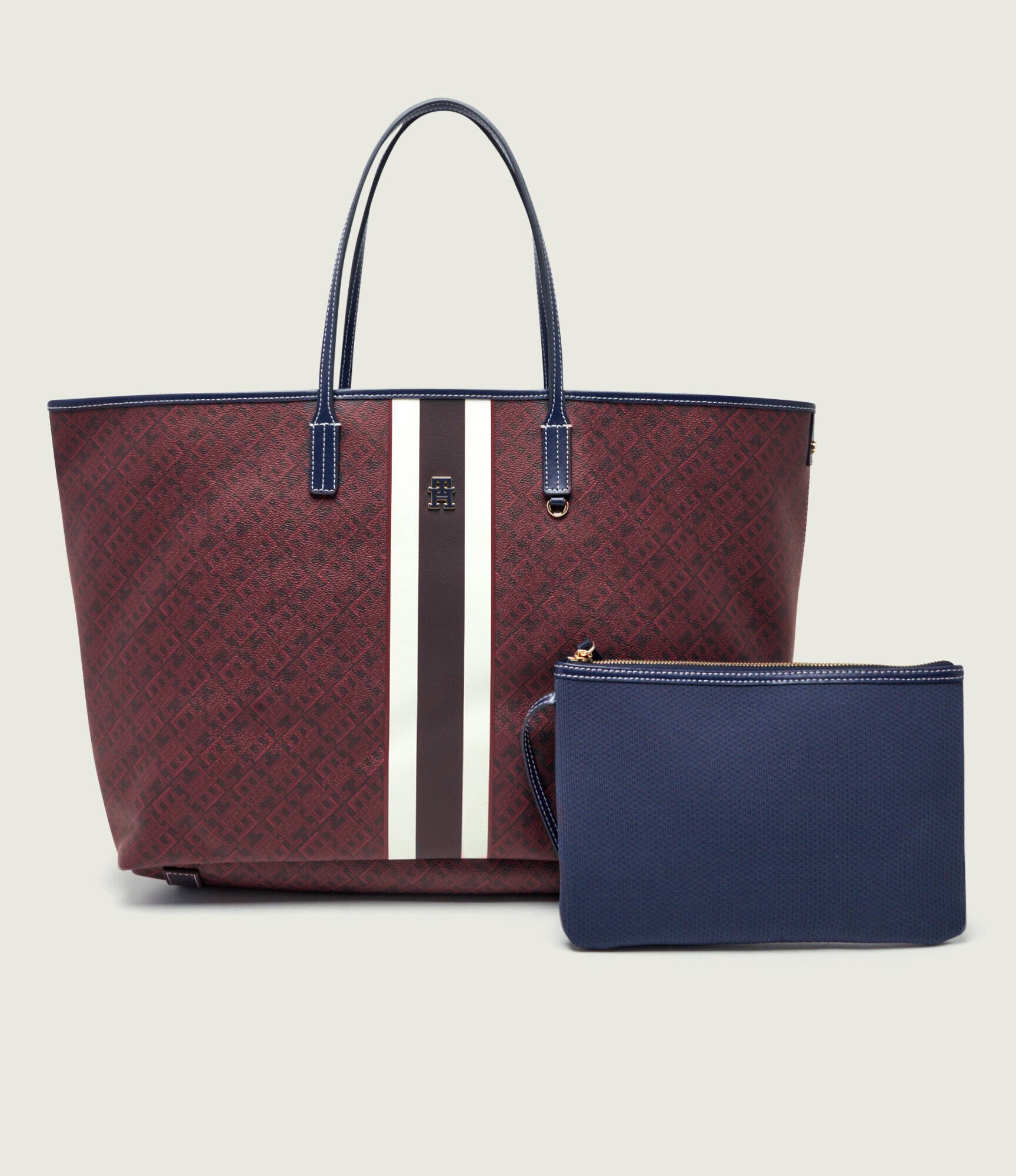 Tommy Hilfiger Geantă shopper cu două fețe + borsetă MONOPLAY LE MAXI