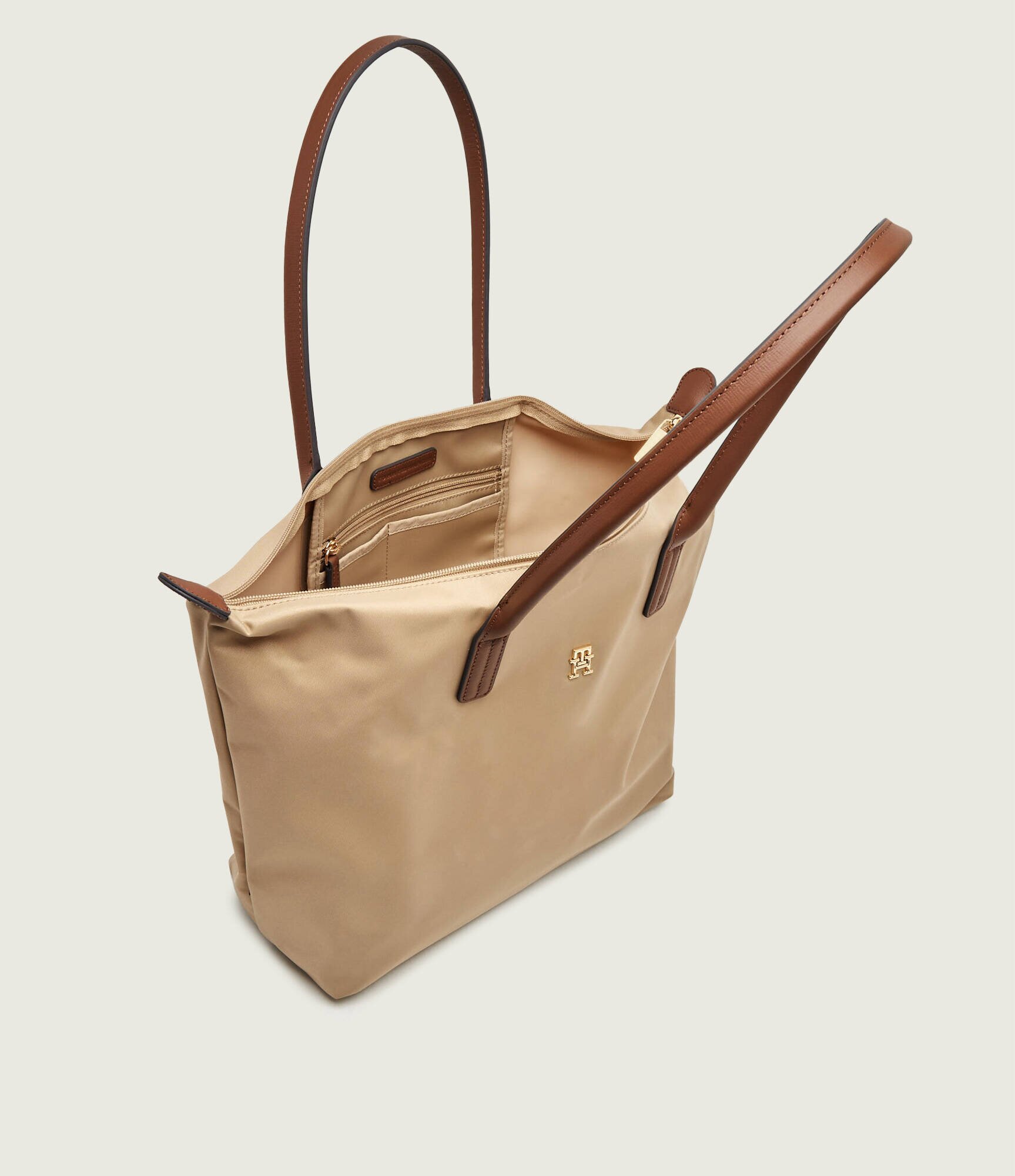 Tommy Hilfiger Geantă shopper Popette cu adaos de piele