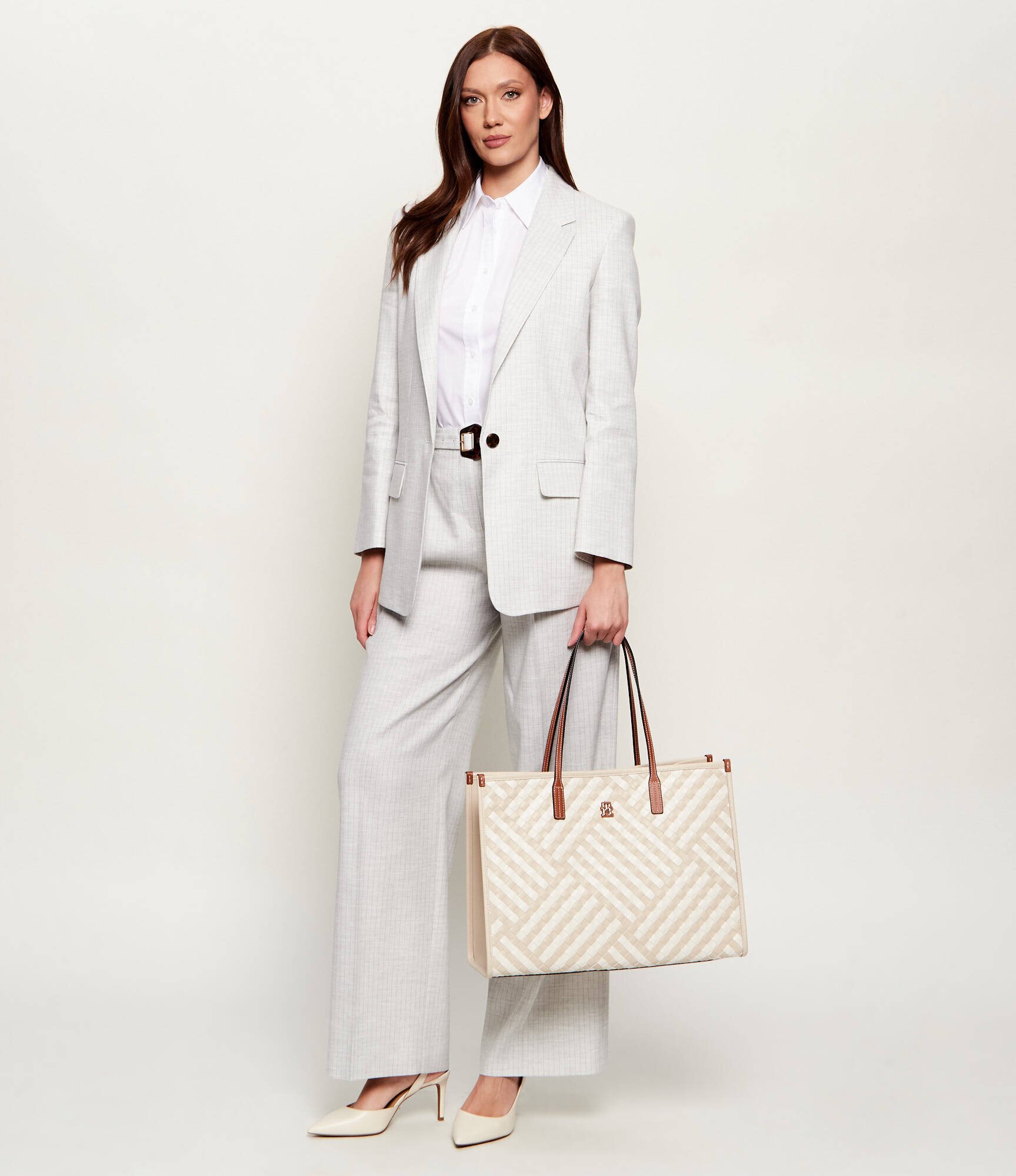 Tommy Hilfiger Geantă shopper TH CITY cu adaos de piele