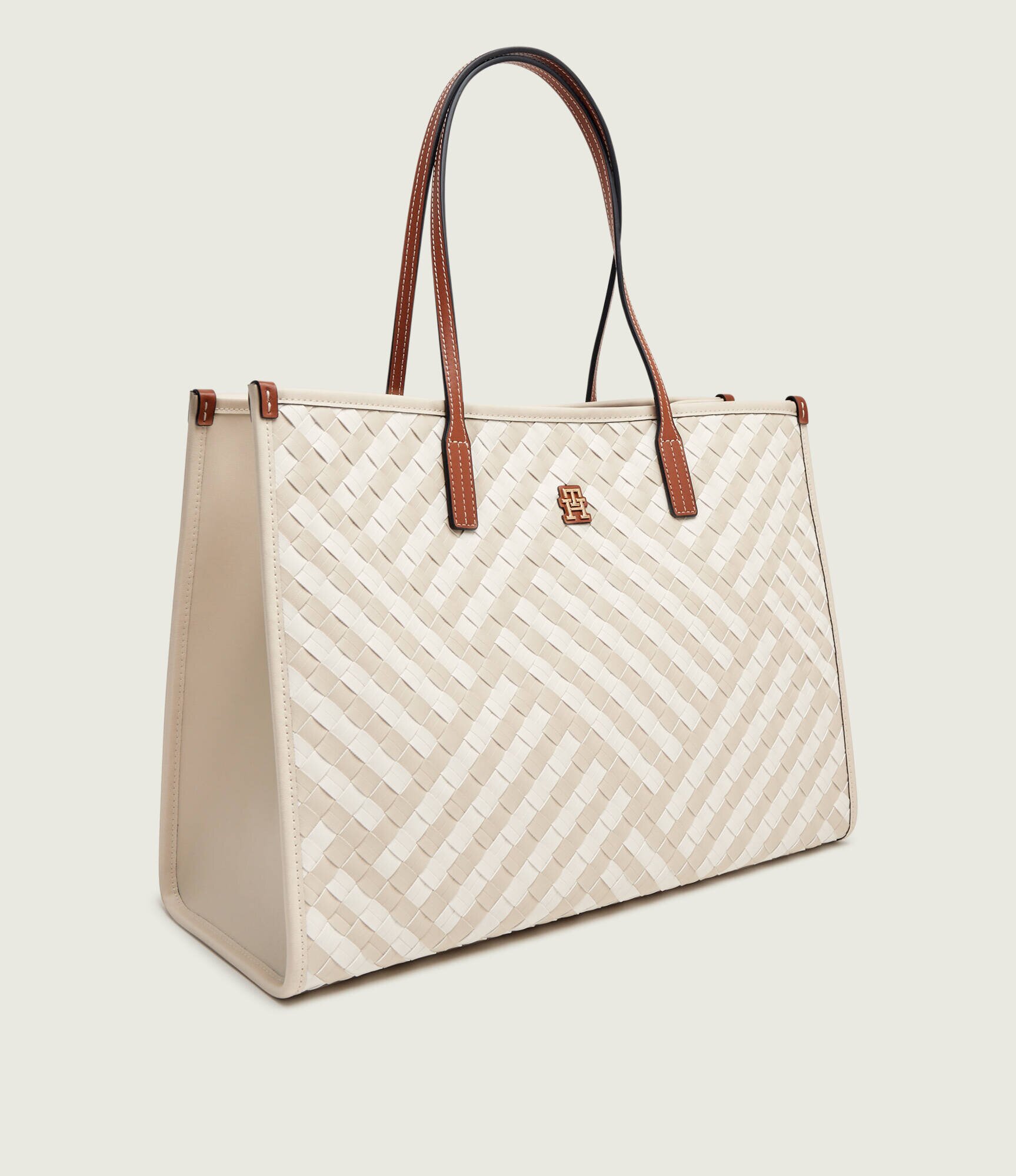 Tommy Hilfiger Geantă shopper TH CITY cu adaos de piele