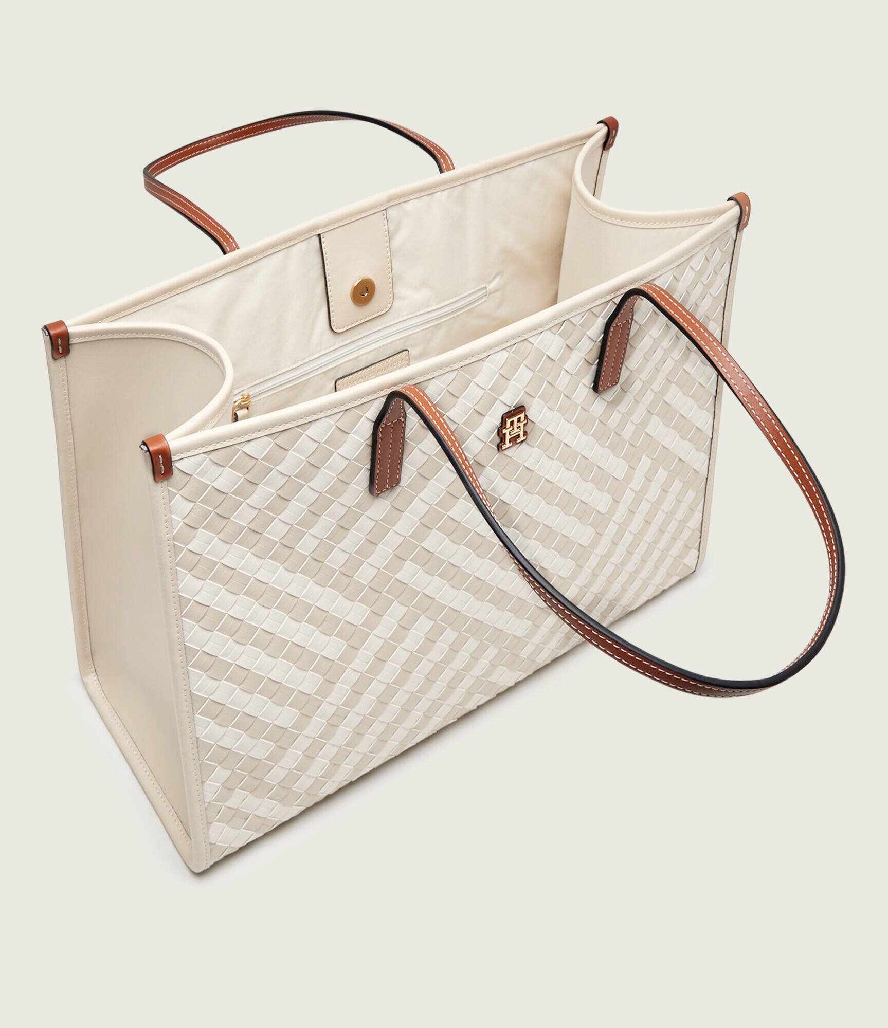 Tommy Hilfiger Geantă shopper TH CITY cu adaos de piele